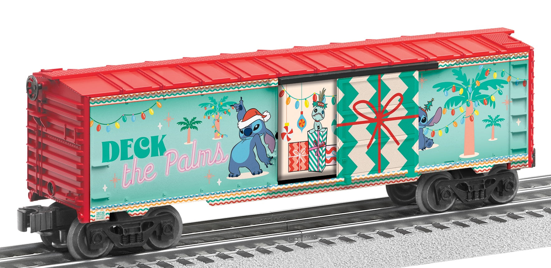 Lionel 2528730 - Disney - Stitch Christmas Boxcar "Deck the Palms" #28730