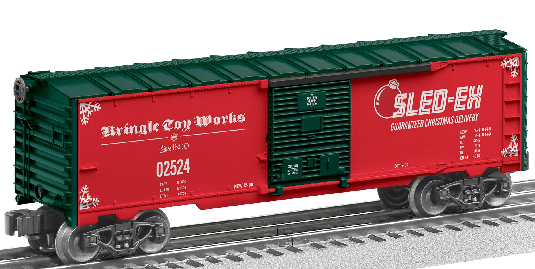 Lionel 2528740 - Boxcar "Sled-Ex" #02524 (Kringle Toy Works)