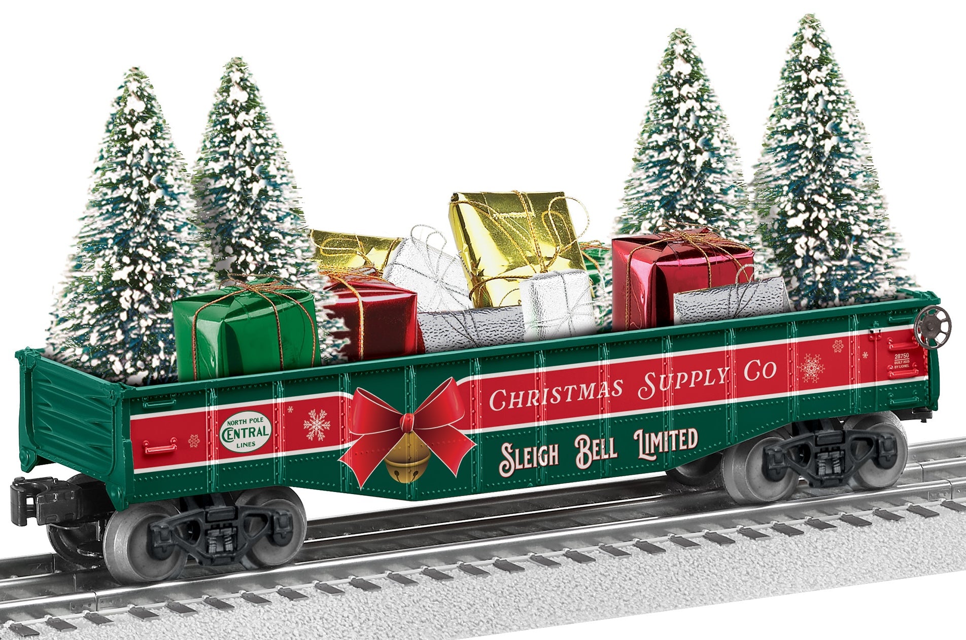 Lionel 2528750 - Gondola "North Pole Central" #28750 w/ Trees & Presents