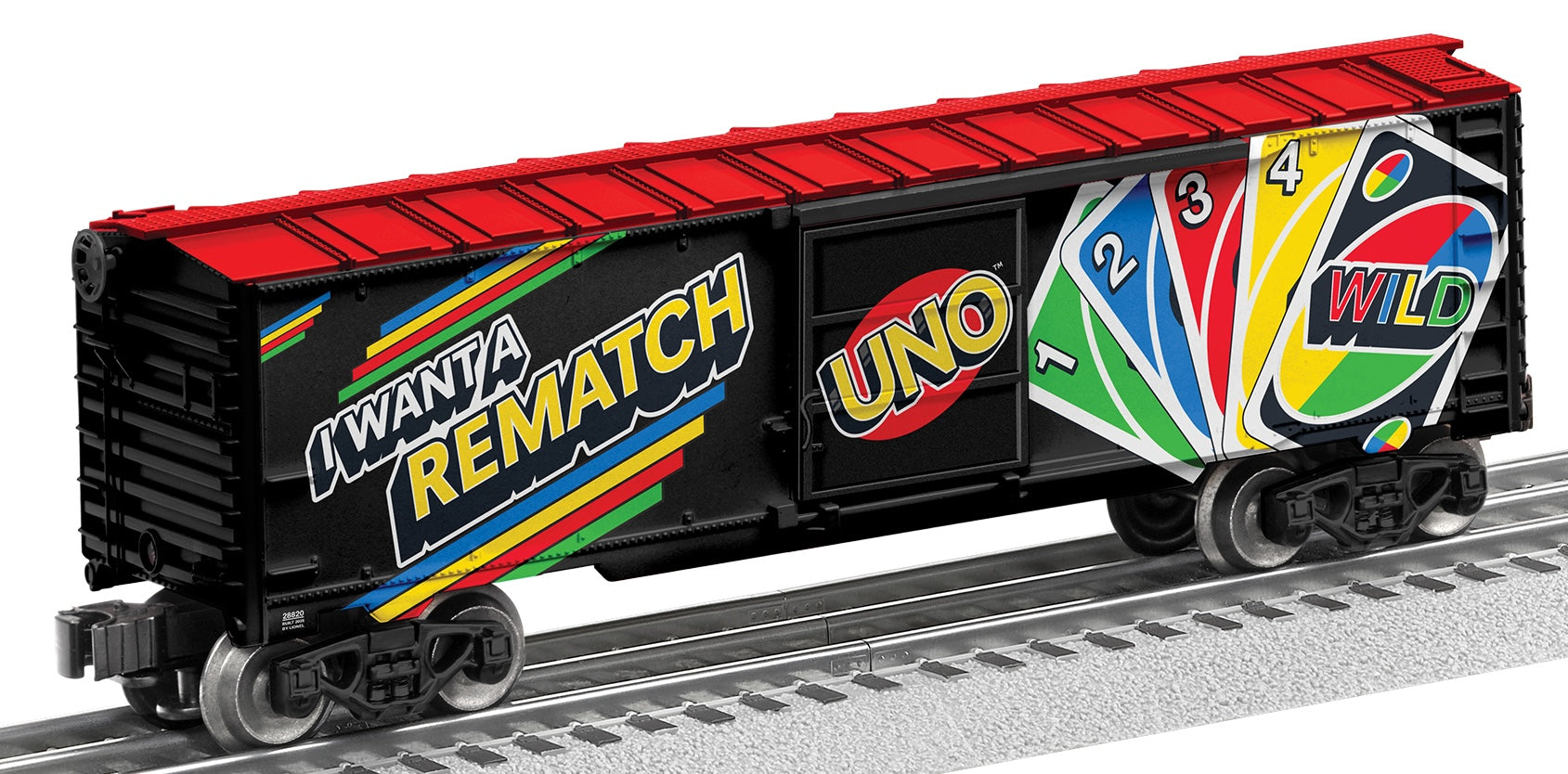 Lionel 2528820 - Mattel - UNO Boxcar "I Want a Rematch" #28820