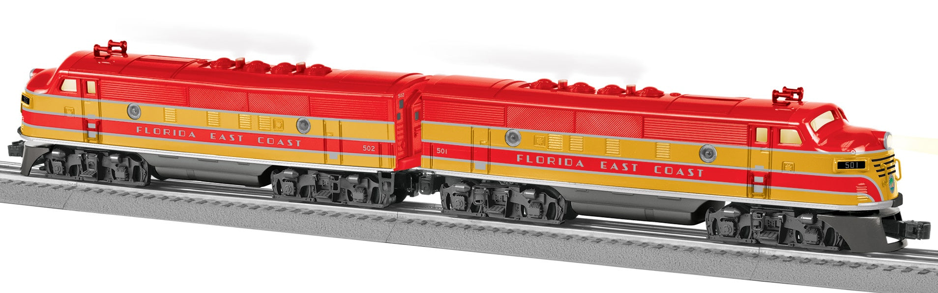 Lionel 2534070 - LionChief+ 2.0 F3 AA Diesel Locomotive "Florida East Coast" #501/#502