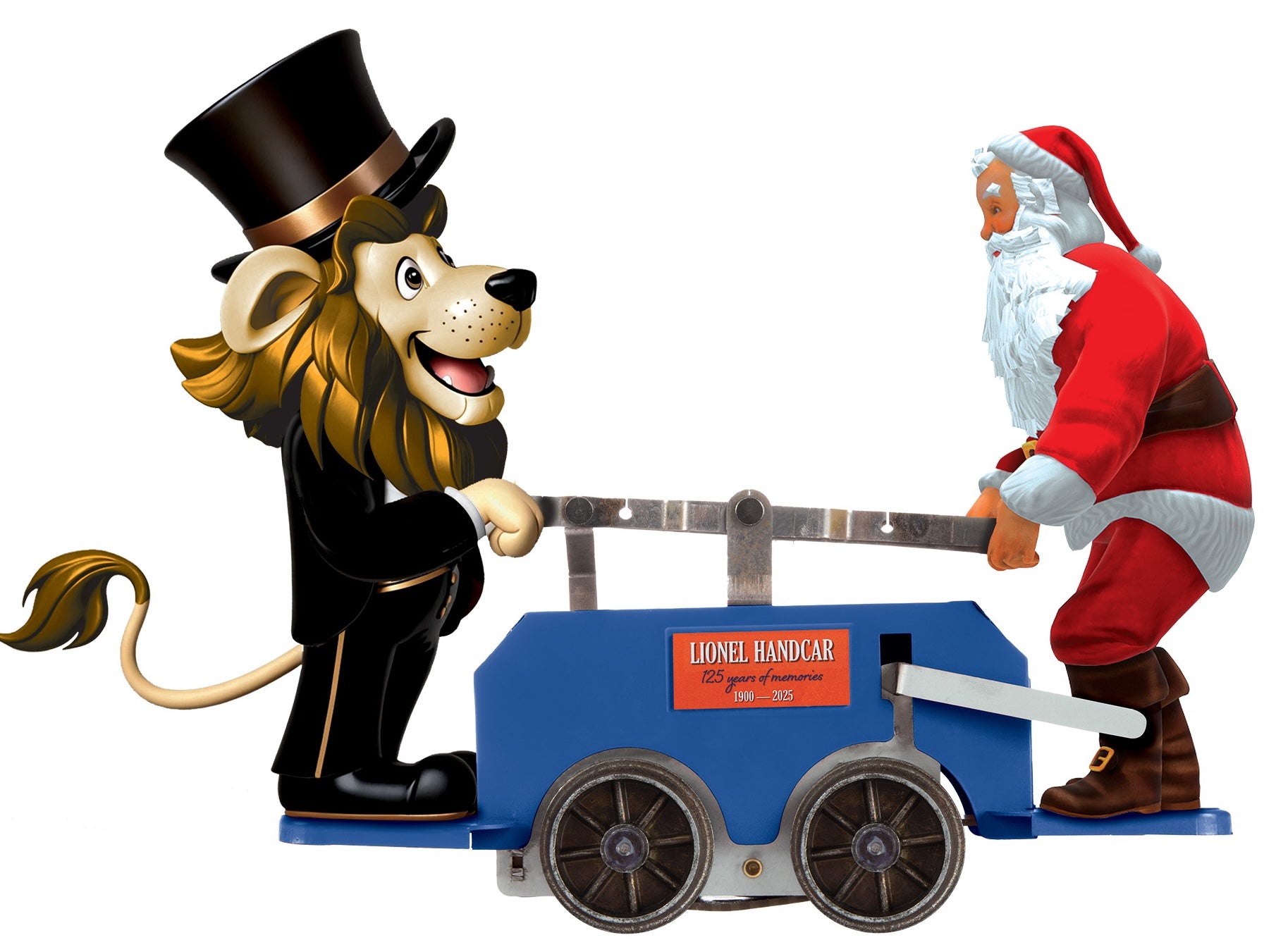 Lionel 2535010 - 125TH Anniversary - Lenny / Santa Handcar (Blue)