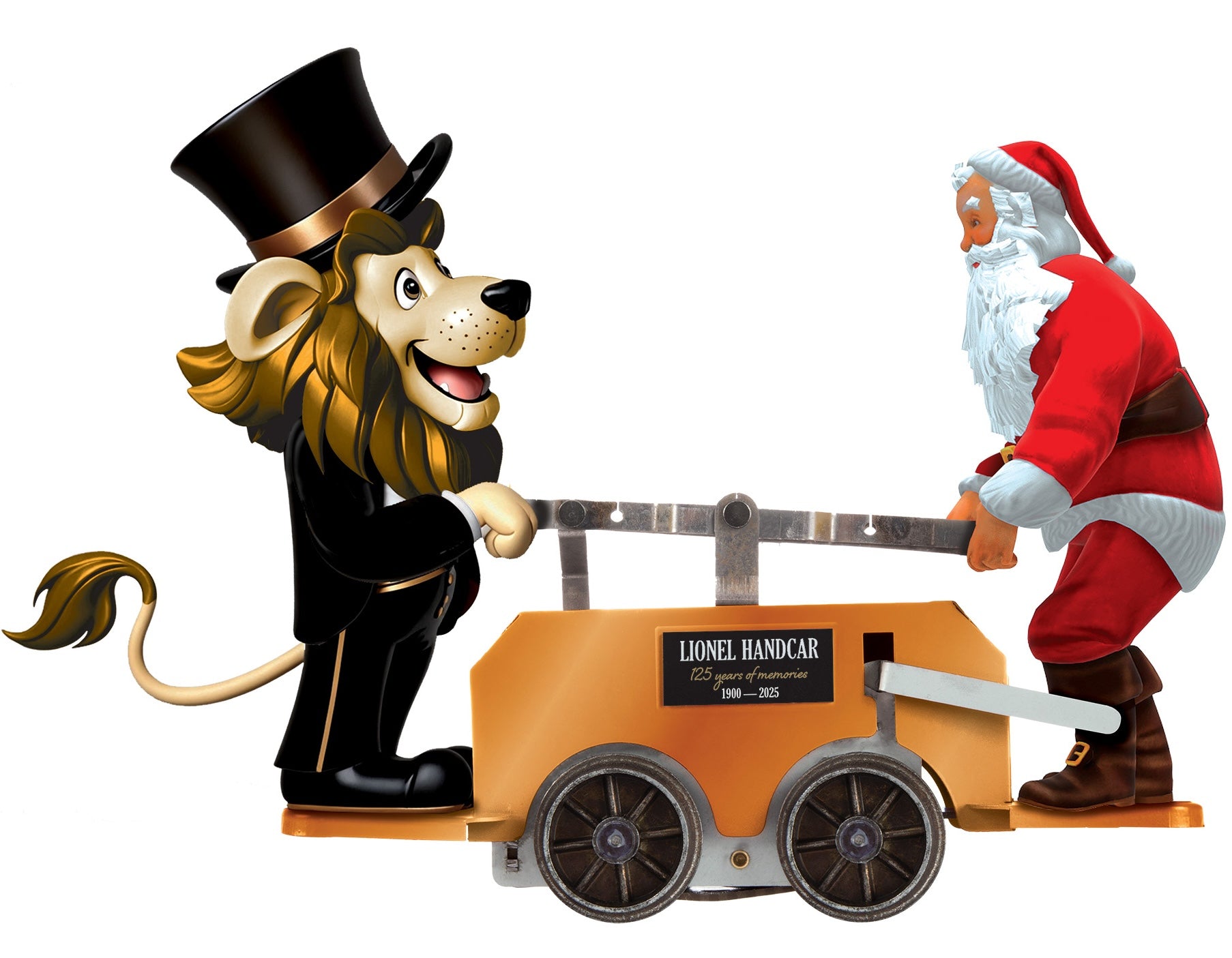 Lionel 2535160 - Christmas - Lenny/Santa Handcar   (Bronze)