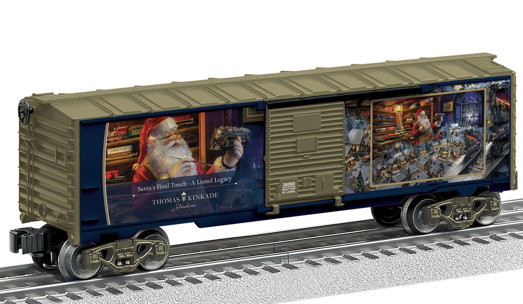 Lionel 2538090 - Christmas / Thomas Kinkade Studios Studios - 125th Anniversary Boxcar "Santa's Final Touch - A Lionel Legacy"