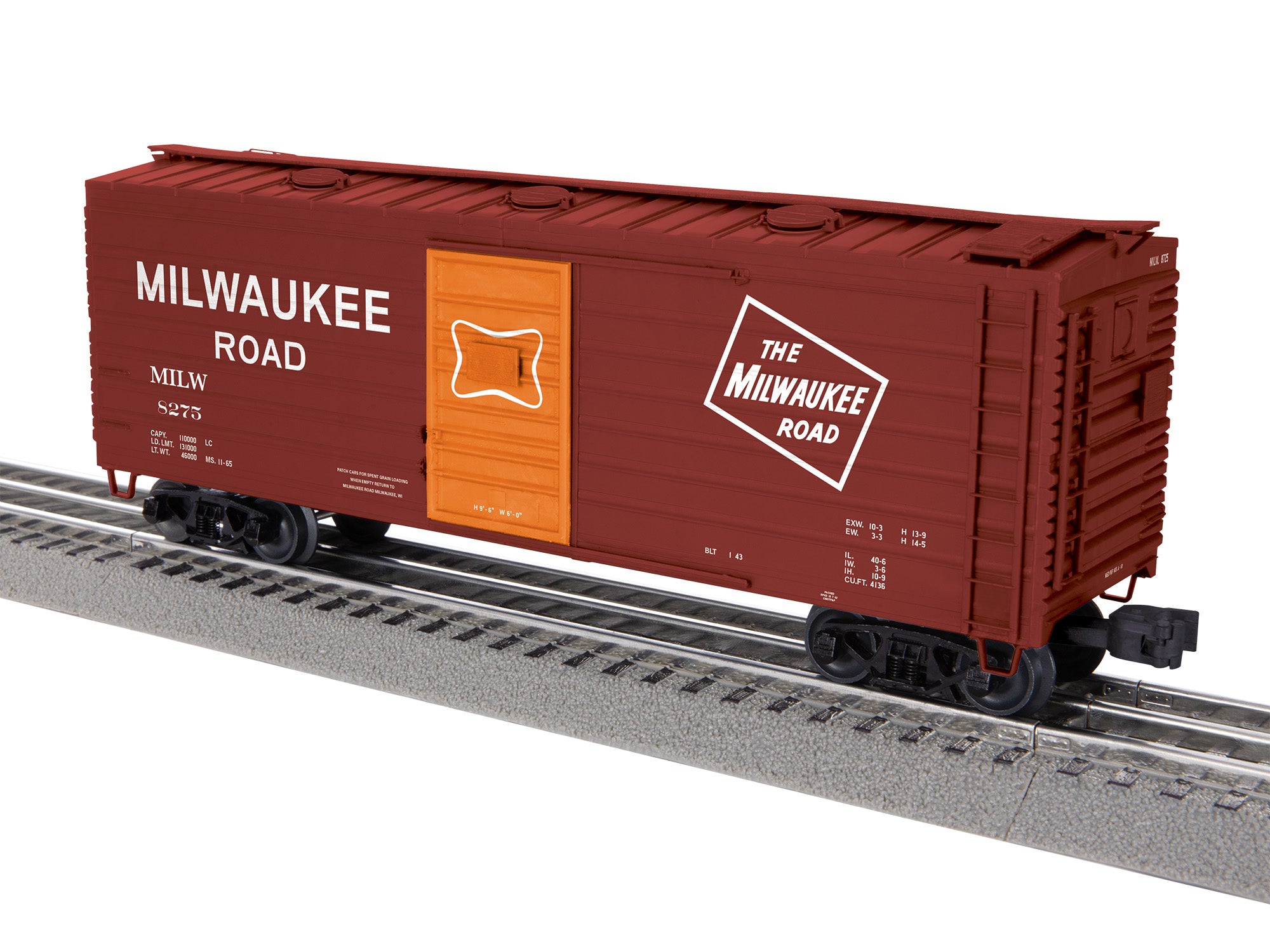 Lionel 2542041 - Rib-Side Boxcar w/ roof hatches "Milwaukee Road" #8275