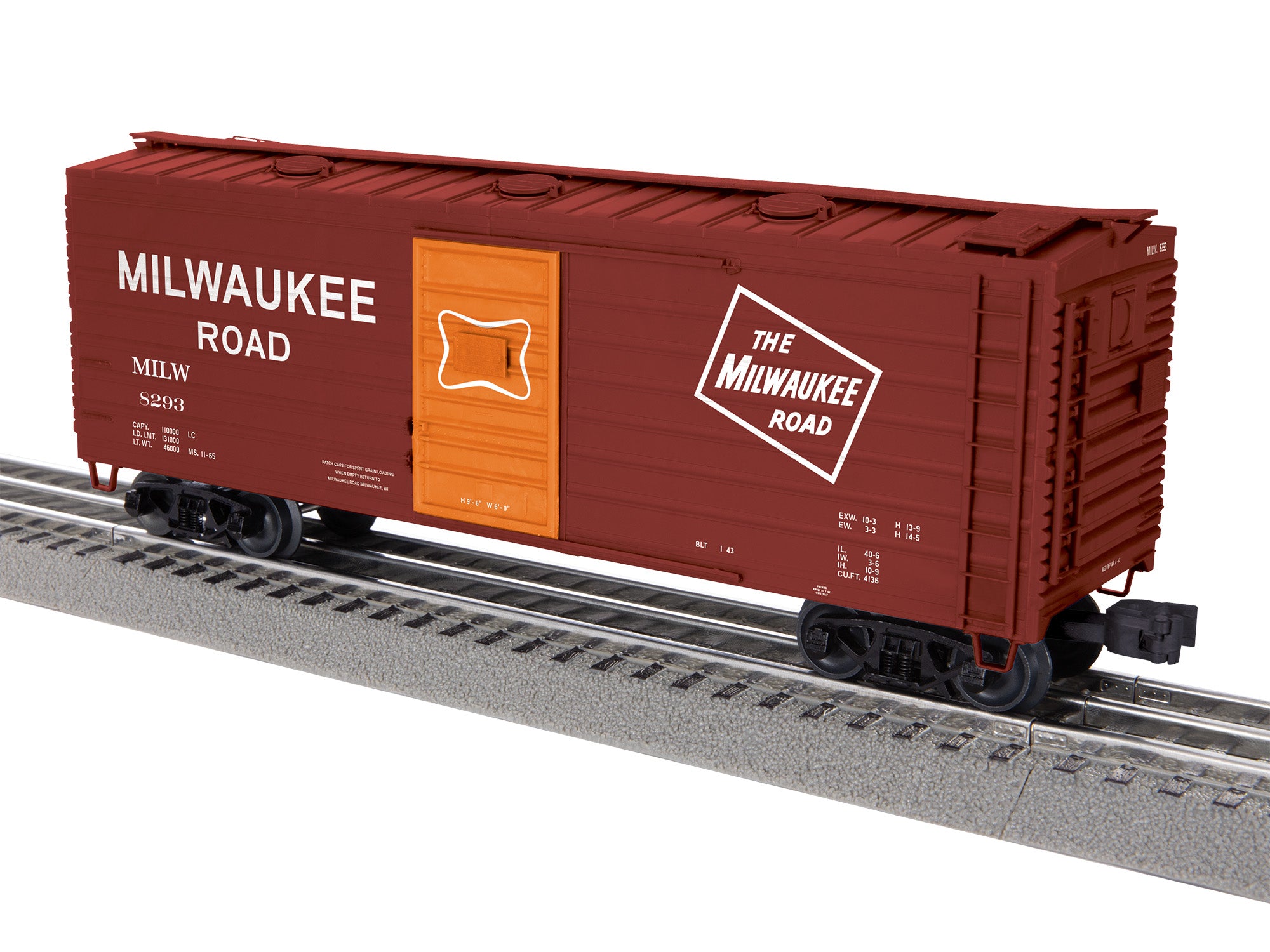 Lionel 2542042 - Rib-Side Boxcar w/ roof hatches "Milwaukee Road" #8293