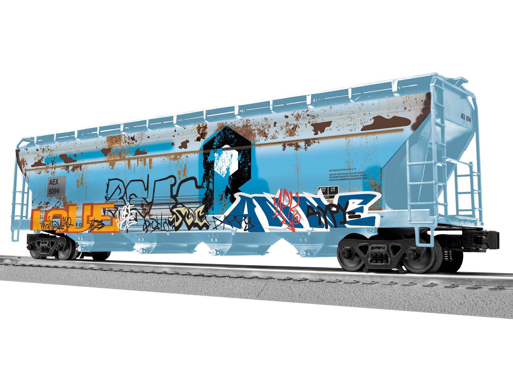 Lionel 2542140 - 4-Bay Centerflow Hopper Car "AEX" #5094 (Graffiti)