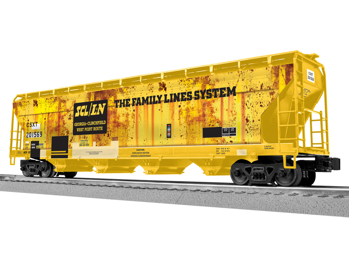 Lionel 2542161 - 4-Bay Centerflow Hopper Car "CSX" #201569 (ACF) Weathered - MrMuffin'sTrains