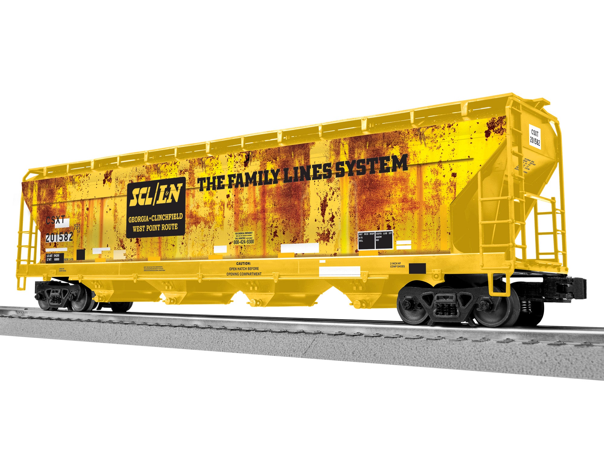 Lionel 2542162 - 4-Bay Centerflow Hopper Car "CSX" #201582 (ACF) Weathered