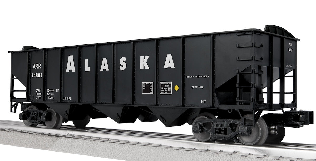 Lionel 2542199 - 3-Bay Hopper w/Peaked Ends "Alaska" #14801