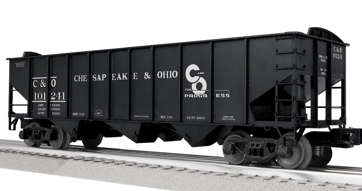 Lionel 2542219 - 3-Bay Hopper w/Peaked Ends "Chesapeake & Ohio" #101241