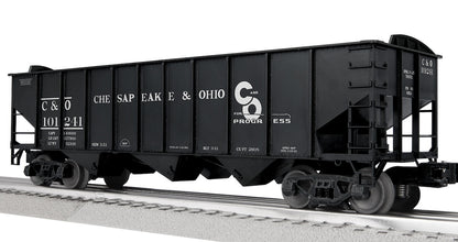 Lionel 2542219 - 3-Bay Hopper w/Peaked Ends "Chesapeake & Ohio" #101241 - MrMuffin'sTrains