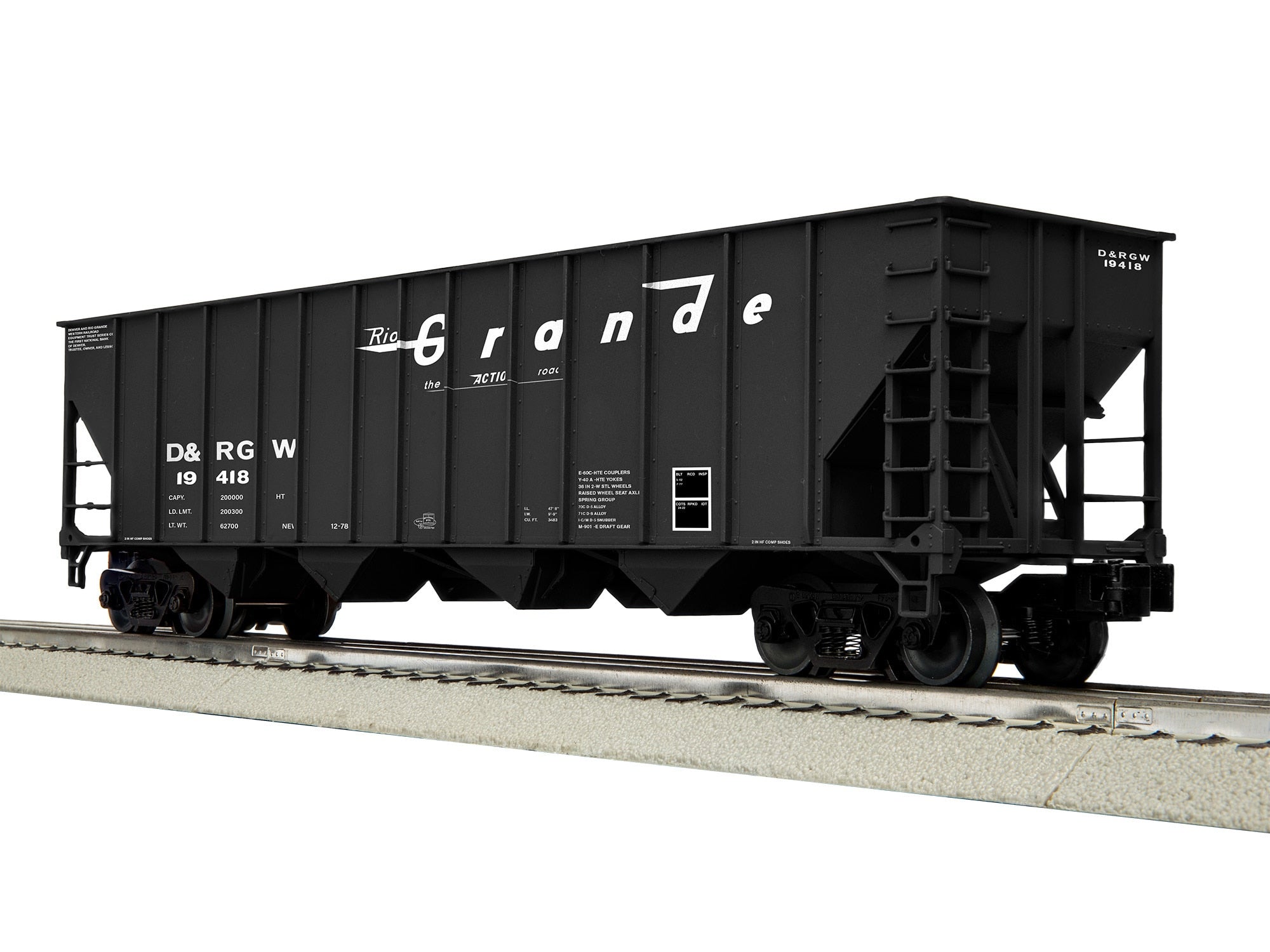 Lionel 2542270 - 4-Bay Hopper Car "Denver & Rio Grande" (3-Car) Set A