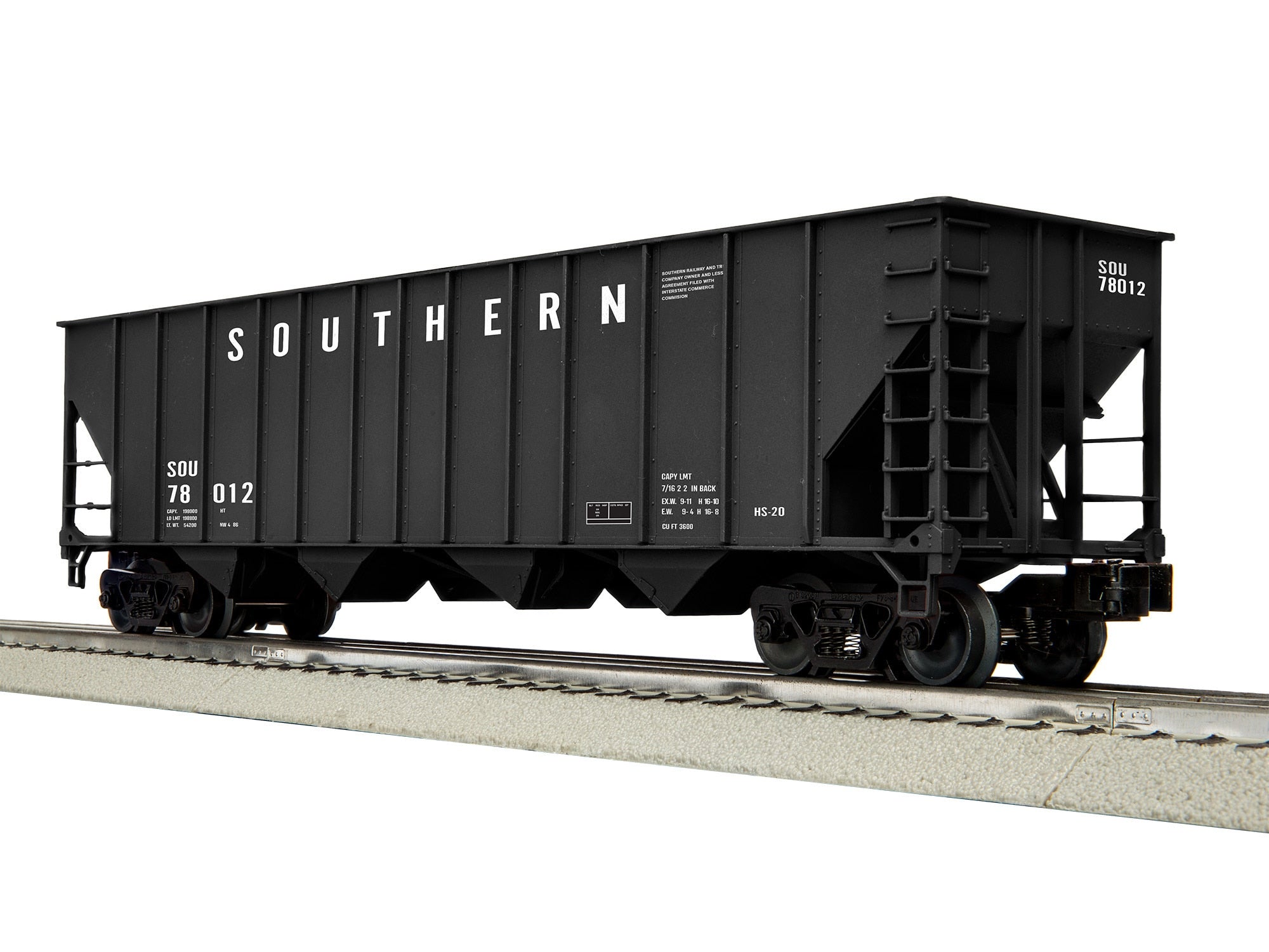 Lionel 2542280 - 4-Bay Hopper Car "Southern" (3-Car) Set A