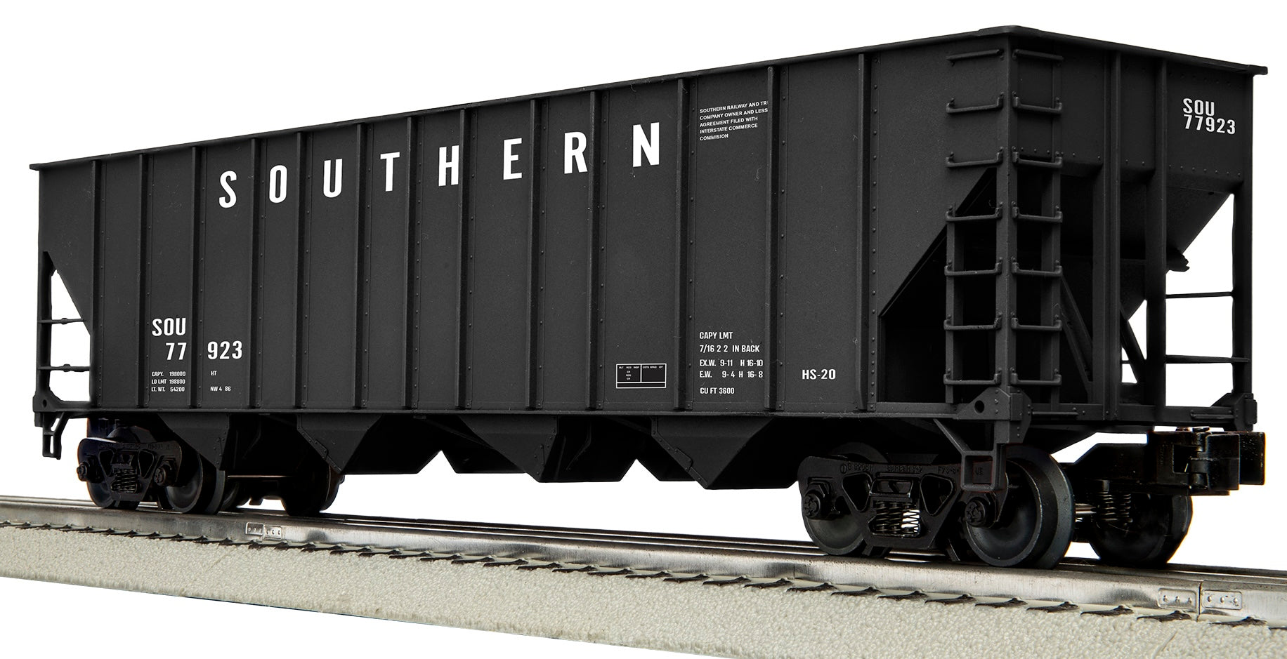 Lionel 2542280 - 4-Bay Hopper Car "Southern" (3-Car) Set A