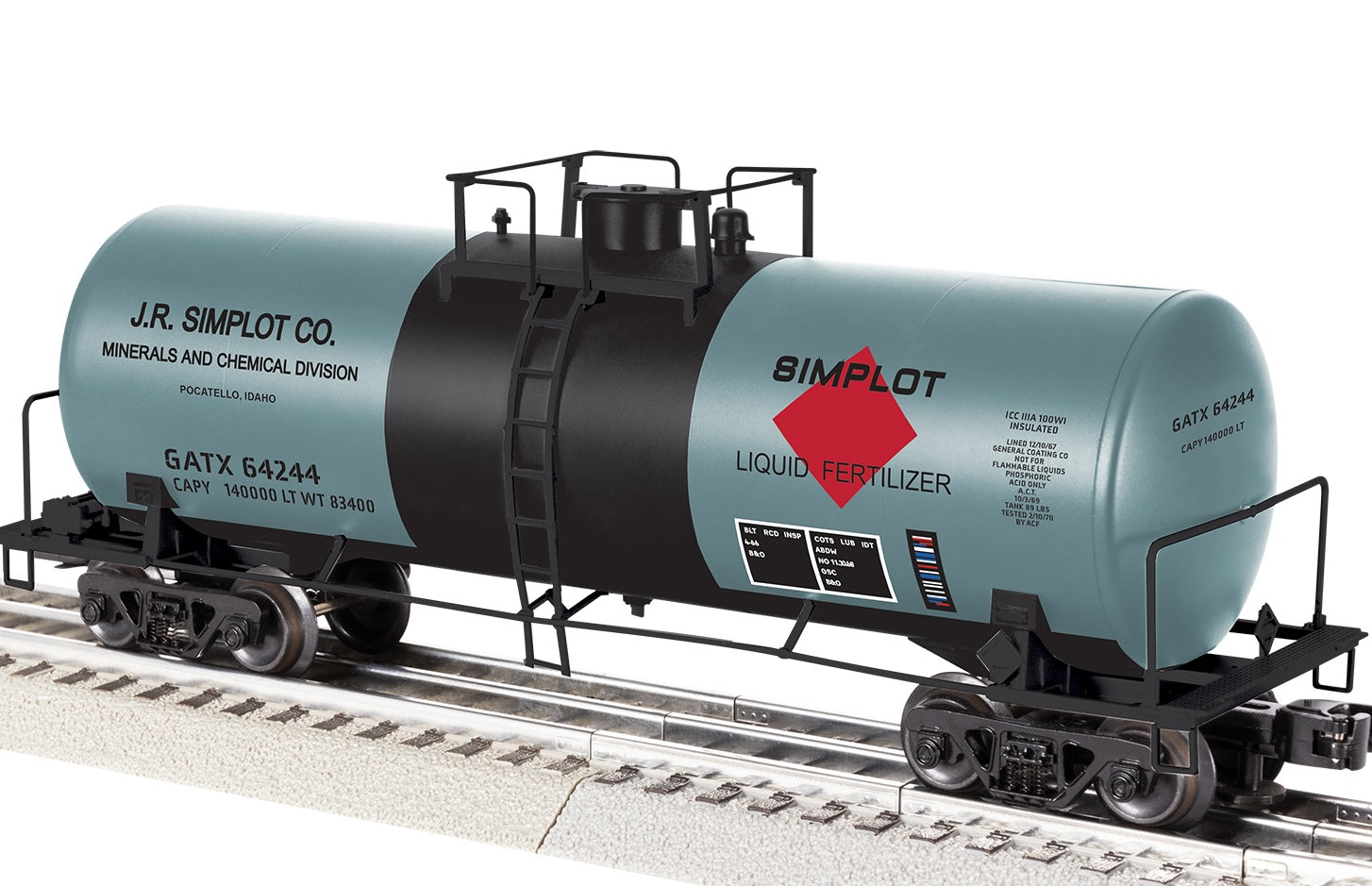 Lionel 2542401 - 40' Tank Car "JR Simplot" #64244