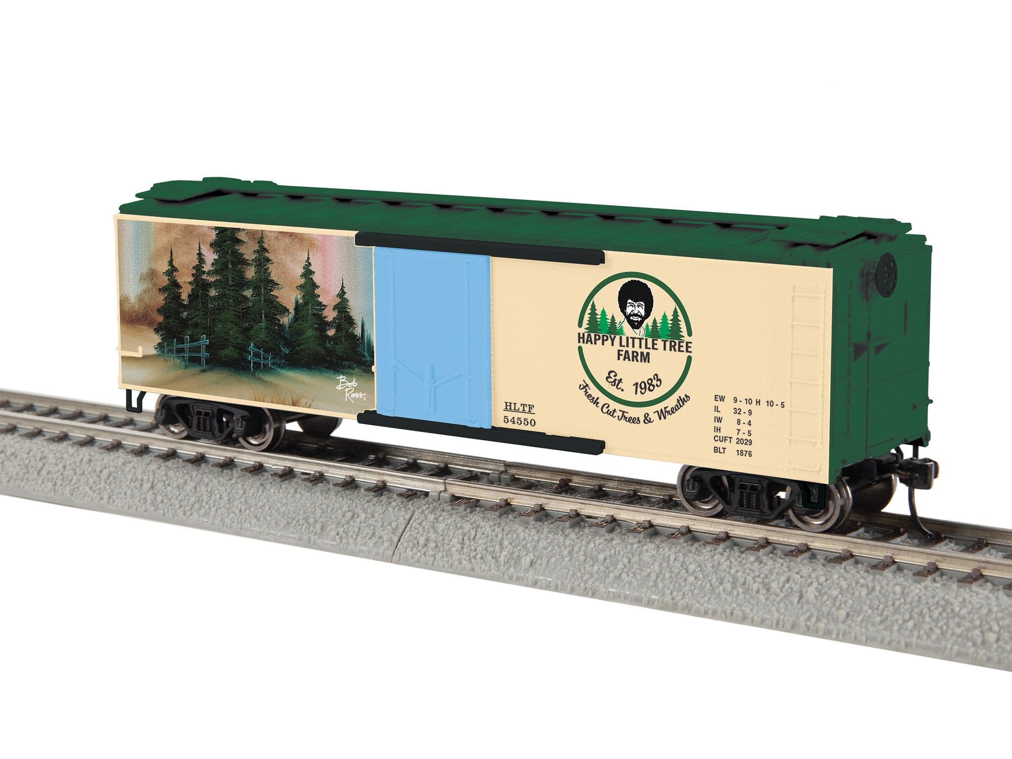 Lionel HO 2554550 -Bob Ross - Reefer "Happy Little Tree Farm"