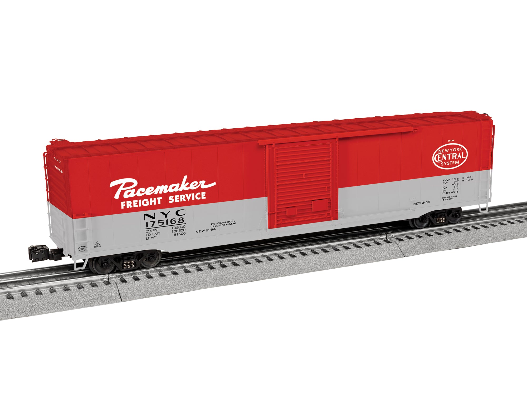 Lionel 2626102 - 60' Single Door Boxcar "New York Central" #175168 (Pacemaker)