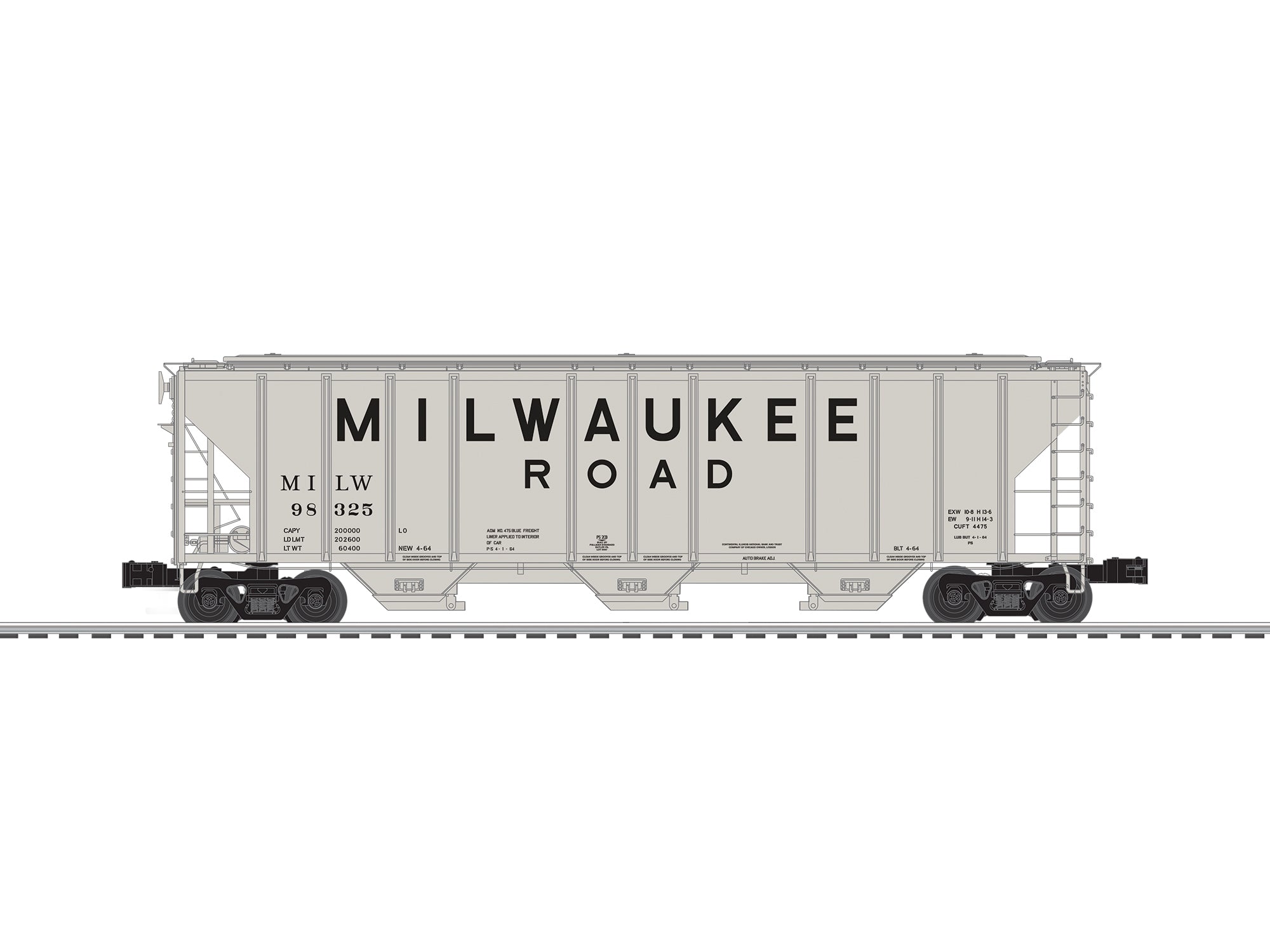 Lionel 2626511 - PS-2CD 4427 Hopper Car "Milwaukee Road" #98325