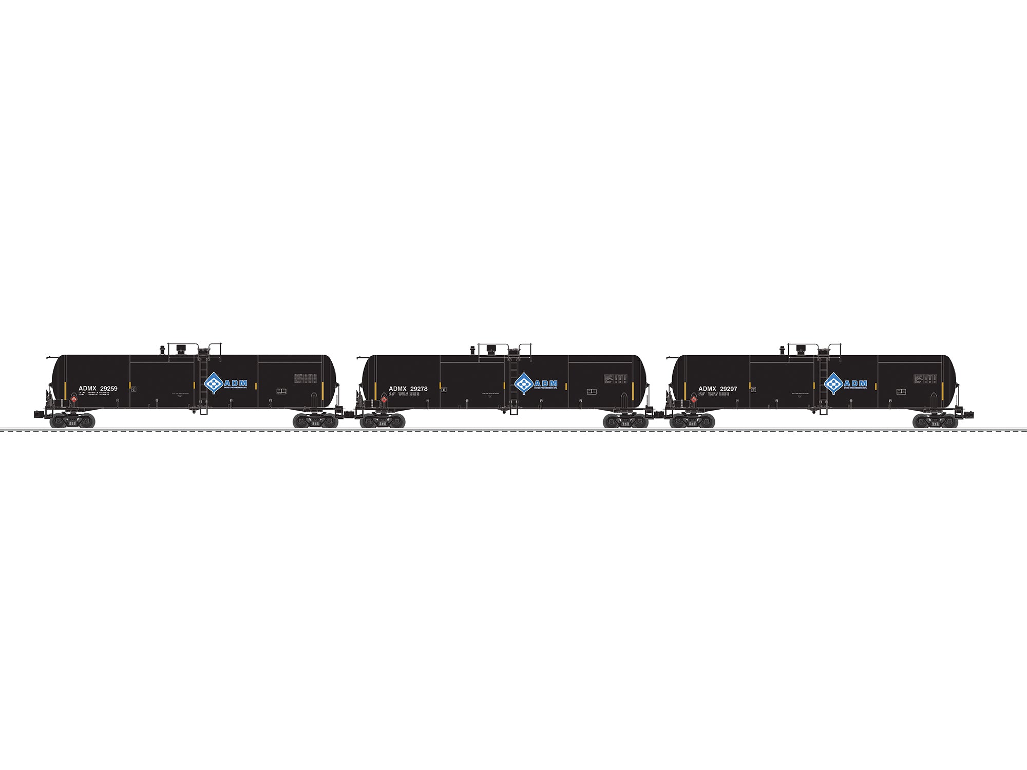 Lionel 2626540 - Ethanol Tank Car "ADM" (3-Car) Set A