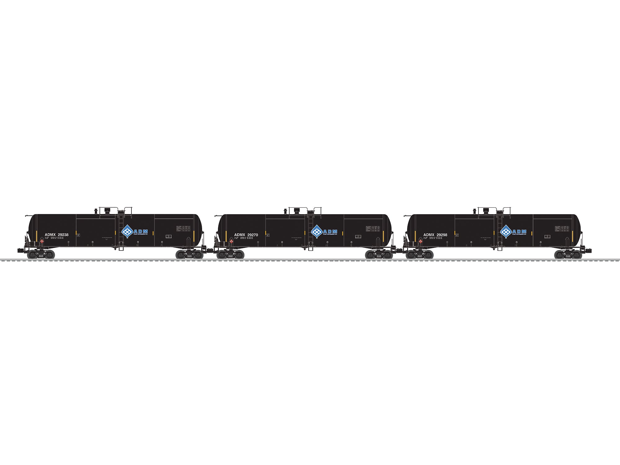 Lionel 2626545 - Ethanol Tank Car "ADM" (3-Car) Set B