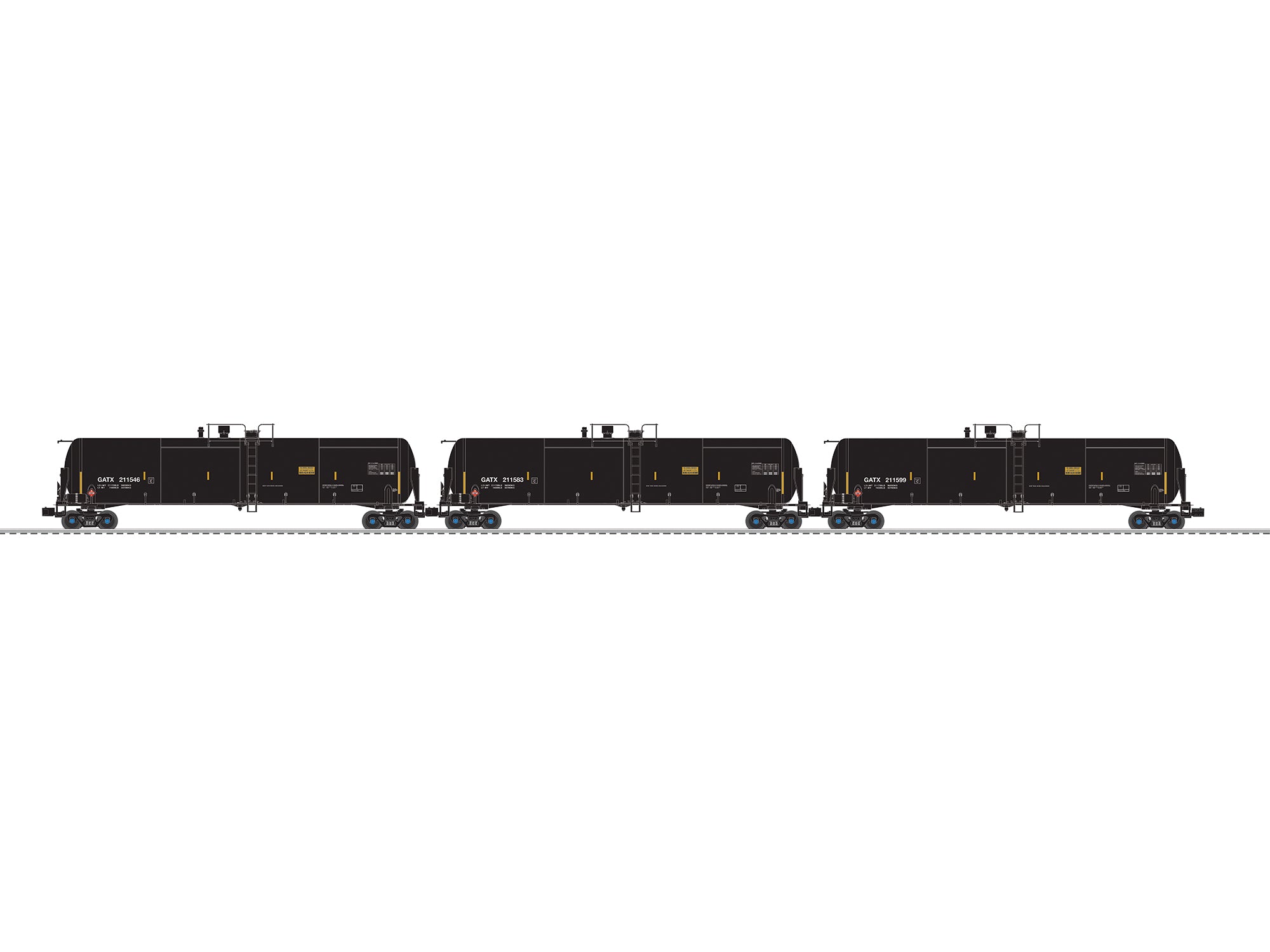 Lionel 2626560 - Ethanol Tank Car "GATX" (3-Car) Set A
