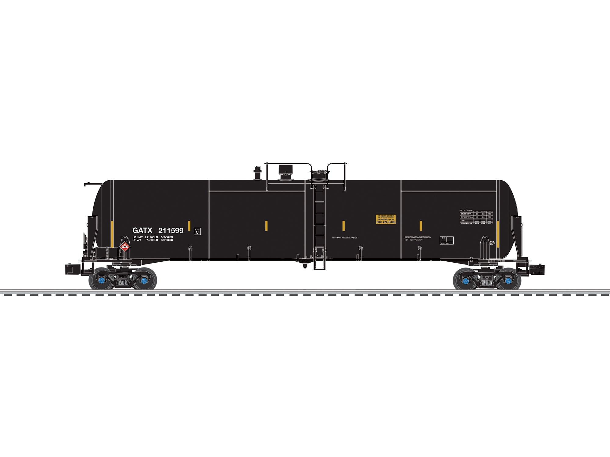 Lionel 2626560 - Ethanol Tank Car "GATX" (3-Car) Set A