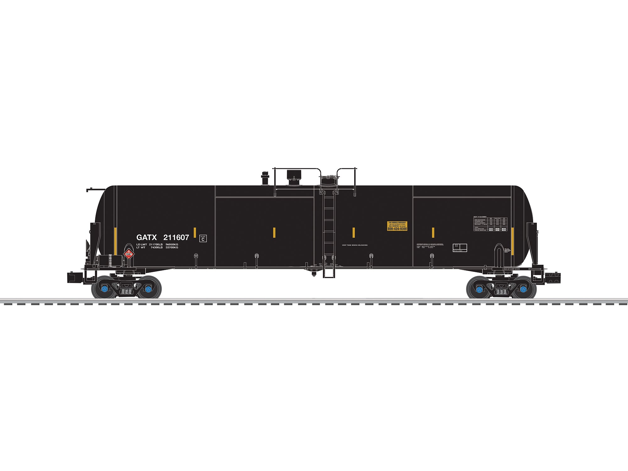 Lionel 2626565 - Ethanol Tank Car "GATX" (3-Car) Set B