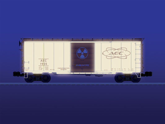 Lionel 2626620 - Boxcar "AEC" w/ Sounds #1955 (Radioactive)