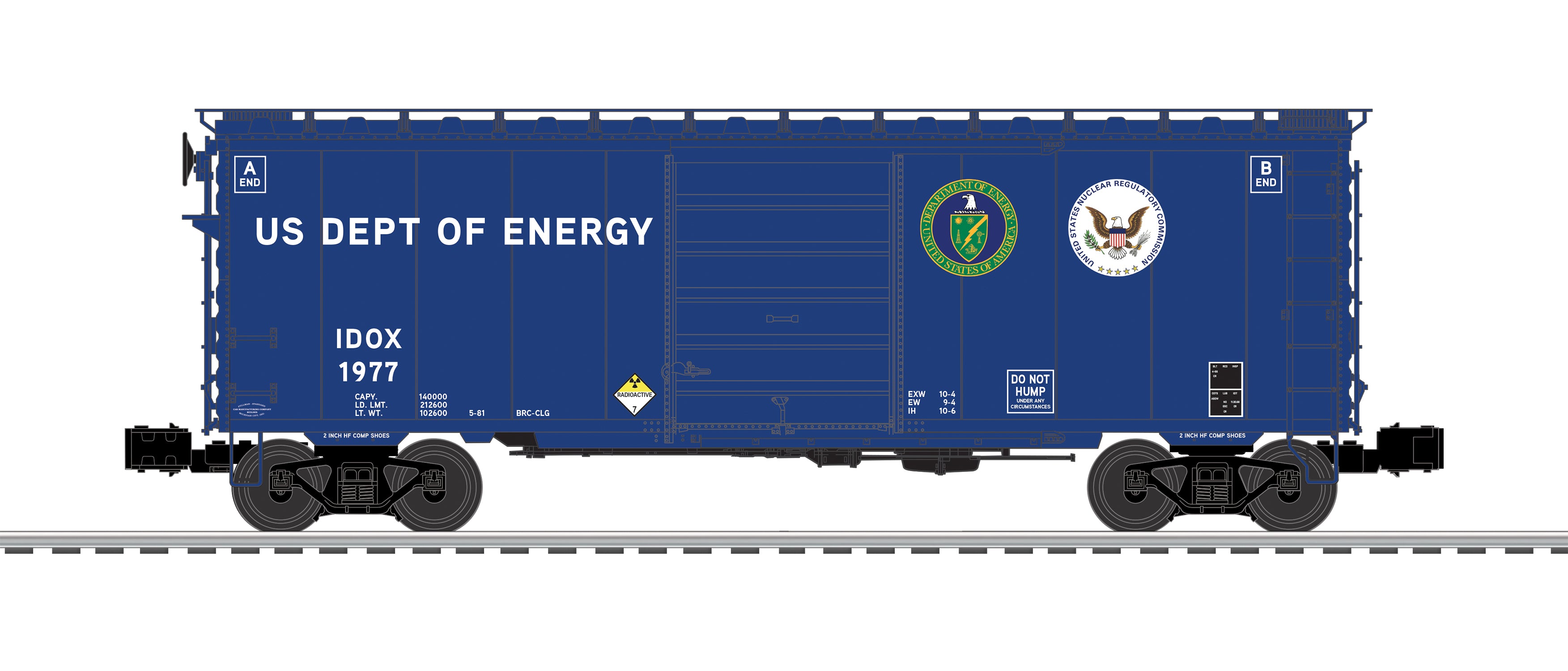 Lionel 2626640 - Boxcar "U.S. Dept of Energy" w/ Sounds #1977 (Radioactive)