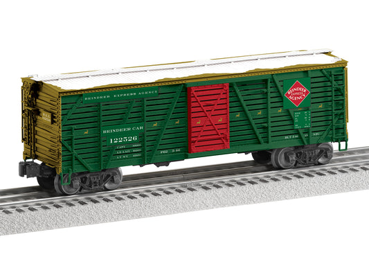 Lionel 2626680 - Vision Line Stock Car "North Pole Central" #122526 (Reindeer Express Agency) - MrMuffin'sTrains