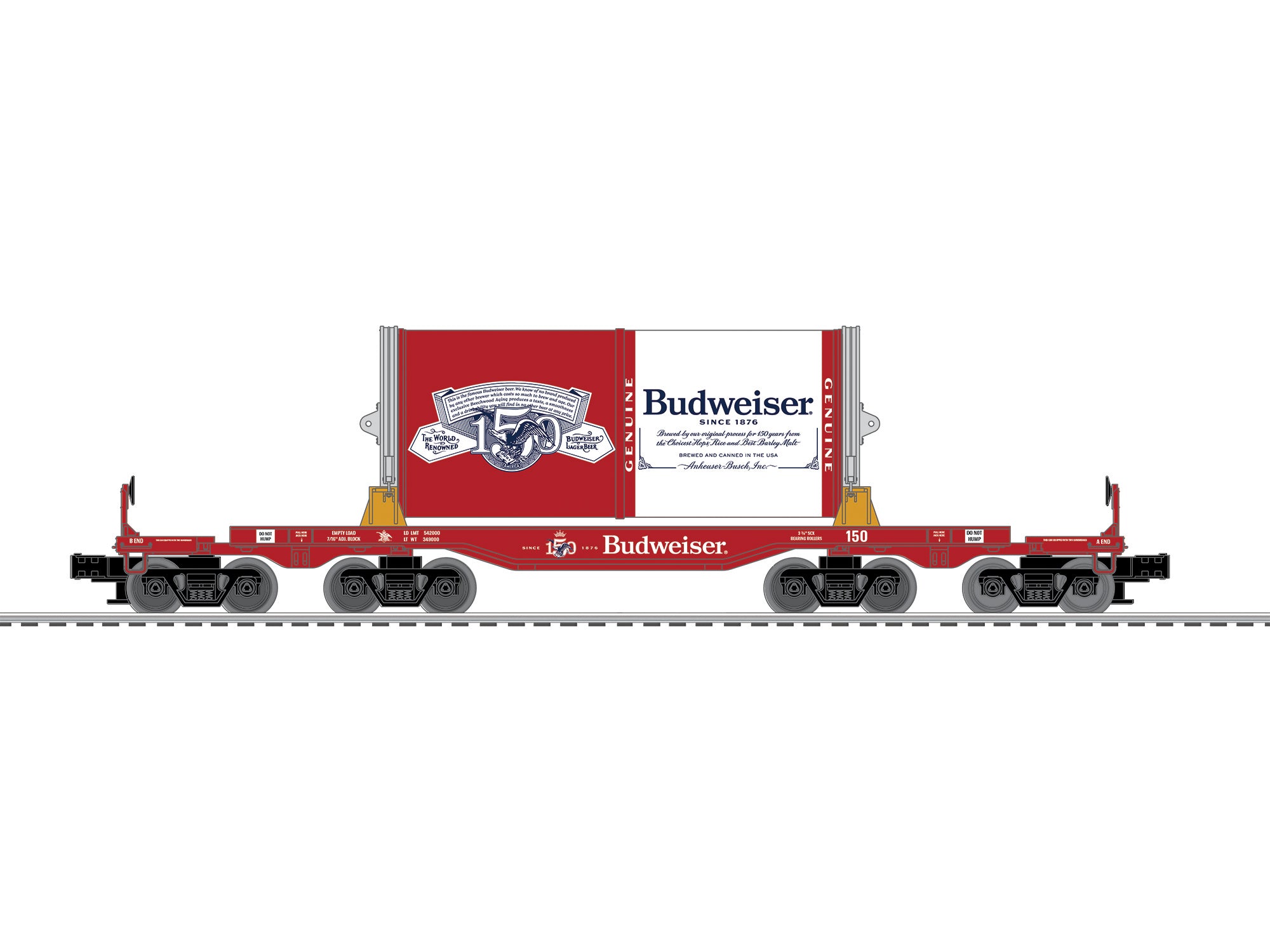 Lionel 2626720 - Anheuser-Busch - 150th Anniversary Heavy Duty Flatcar "Budweiser" w/ Load