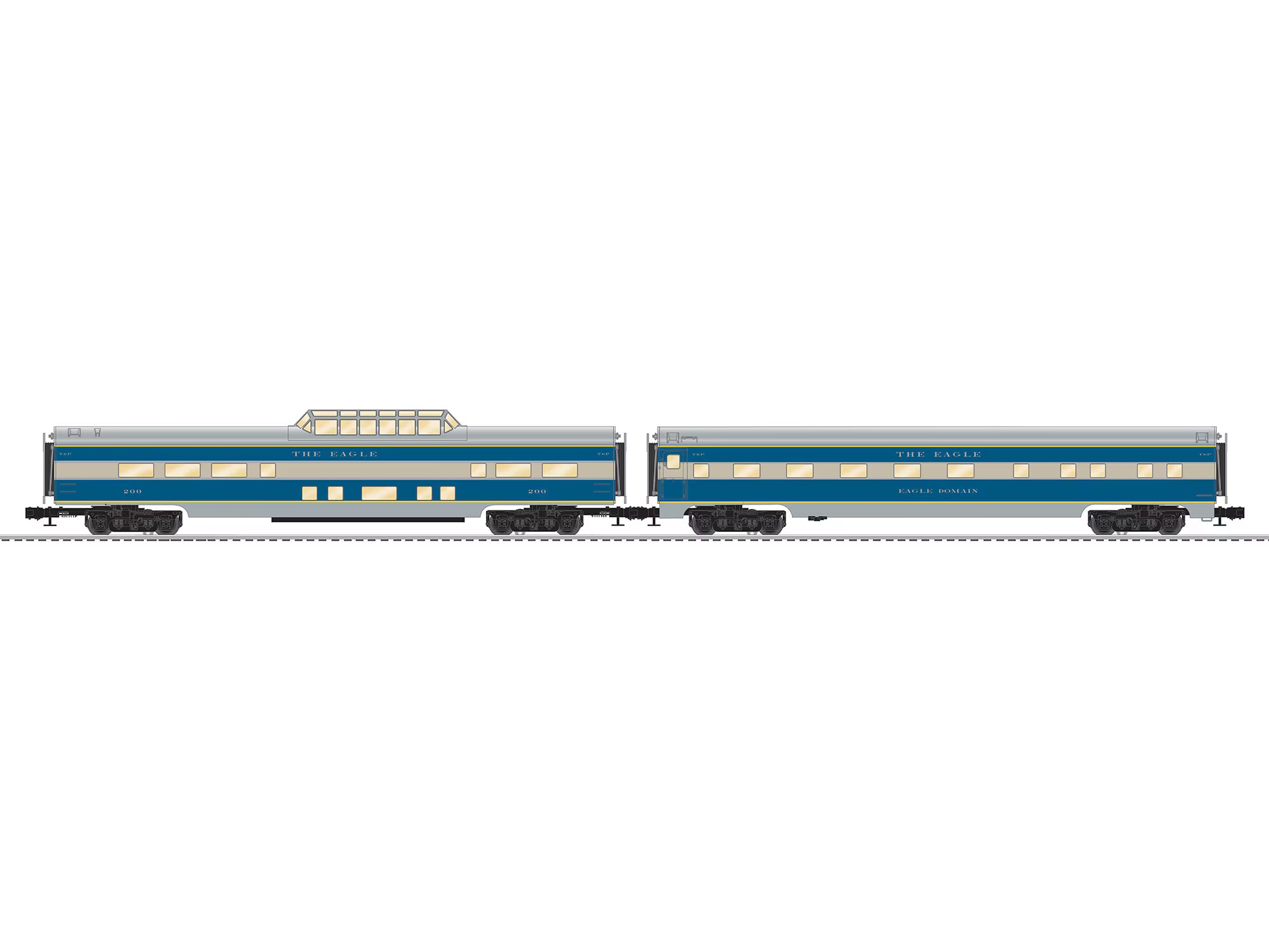 Lionel 2627170 - 18" Aluminum Passenger Car "Texas & Pacific" (2-Car)