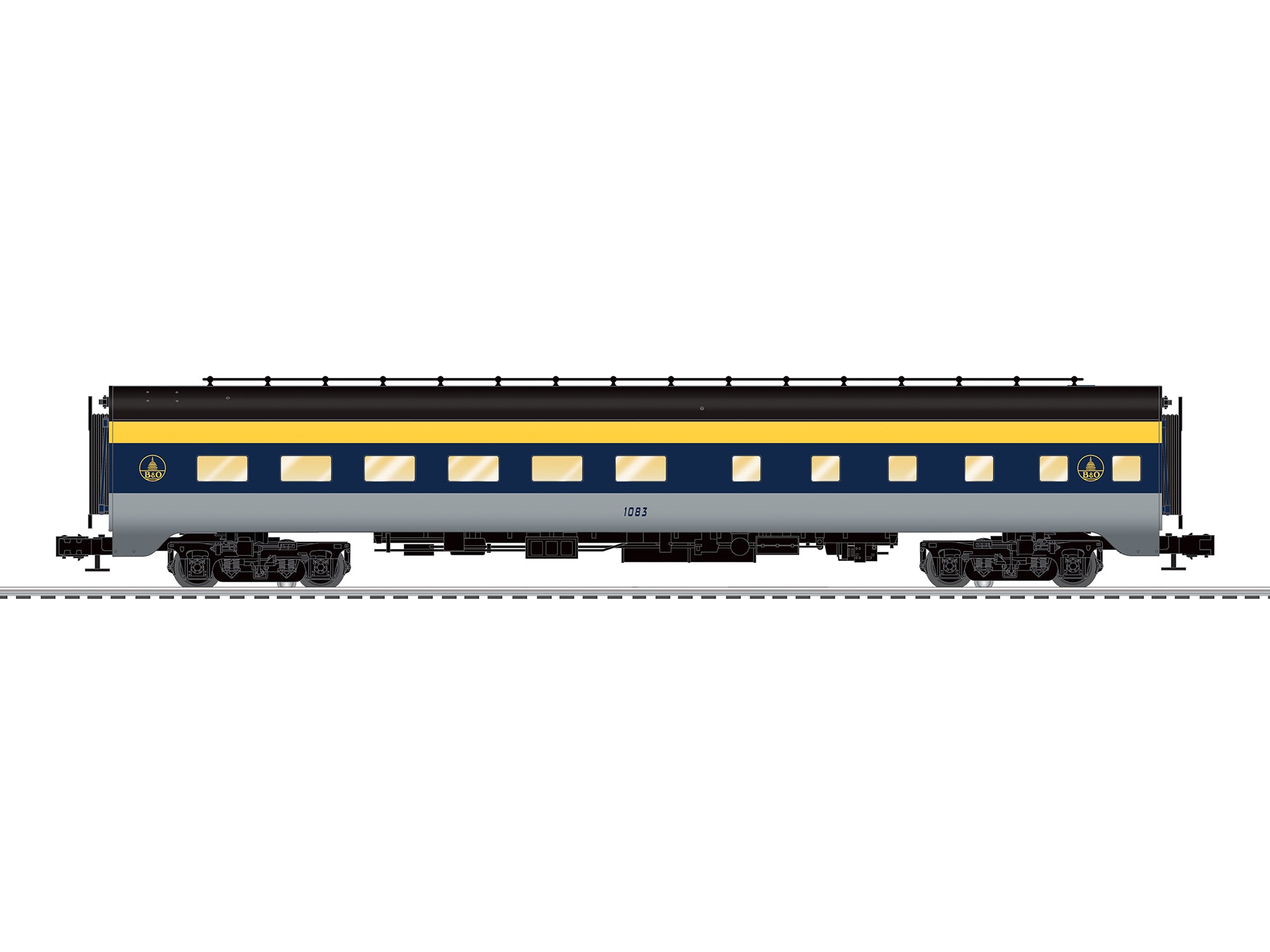 Lionel 2627310 - 18" Aluminum StationSounds Diner "Baltimore & Ohio" #1083