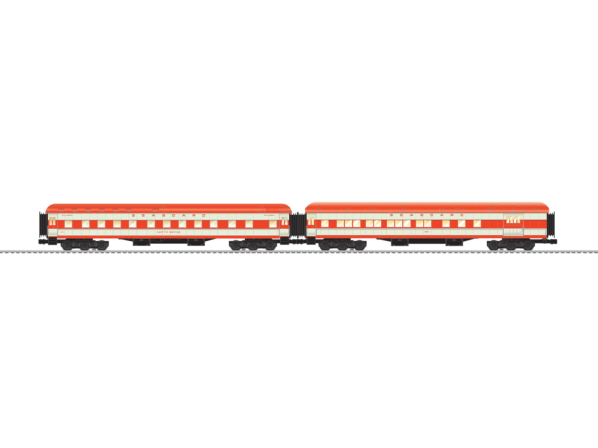 Lionel 2627350 - Orange Blossom Special - 18" Passenger Car "Seaboard Air Line" (2-Car) Set A