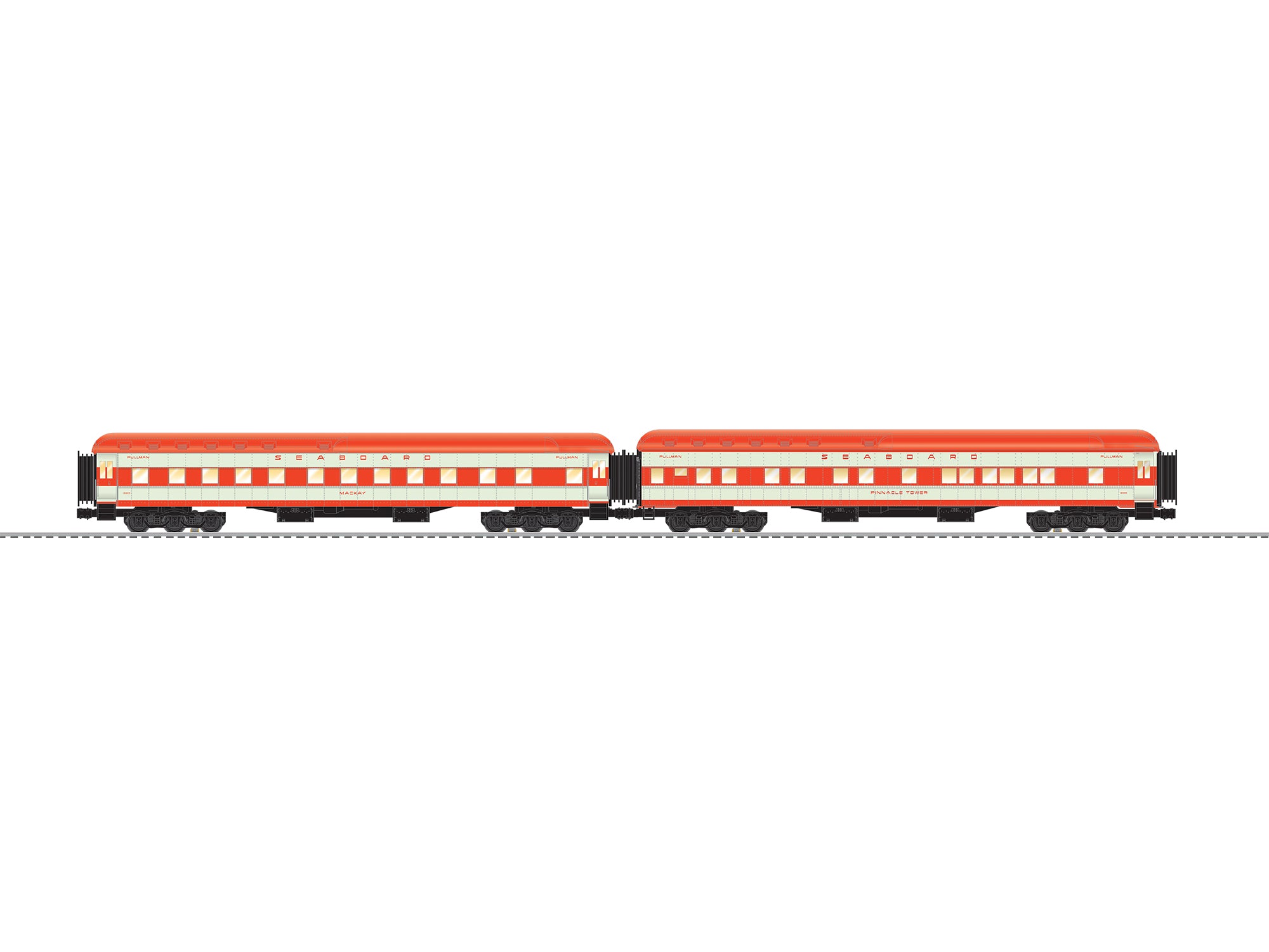 Lionel 2627360 - Orange Blossom Special - 18" Passenger Car "Seaboard Air Line" (2-Car) Set B