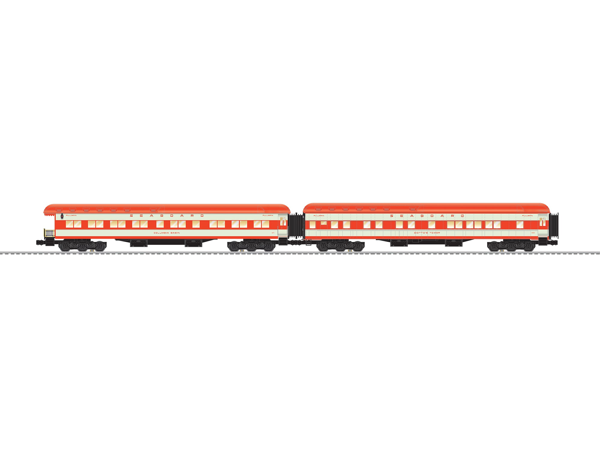 Lionel 2627370 - Orange Blossom Special - 18" Passenger Car "Seaboard Air Line" (2-Car) Set C