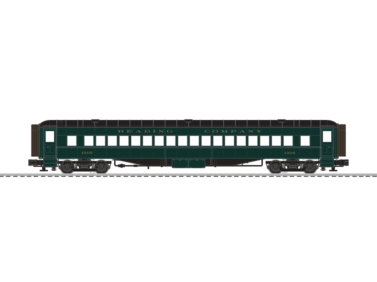 Lionel 2627590 - 72' Passenger Car Set "Reading" (2-Car) Set B (Solid Green) - MrMuffin'sTrains