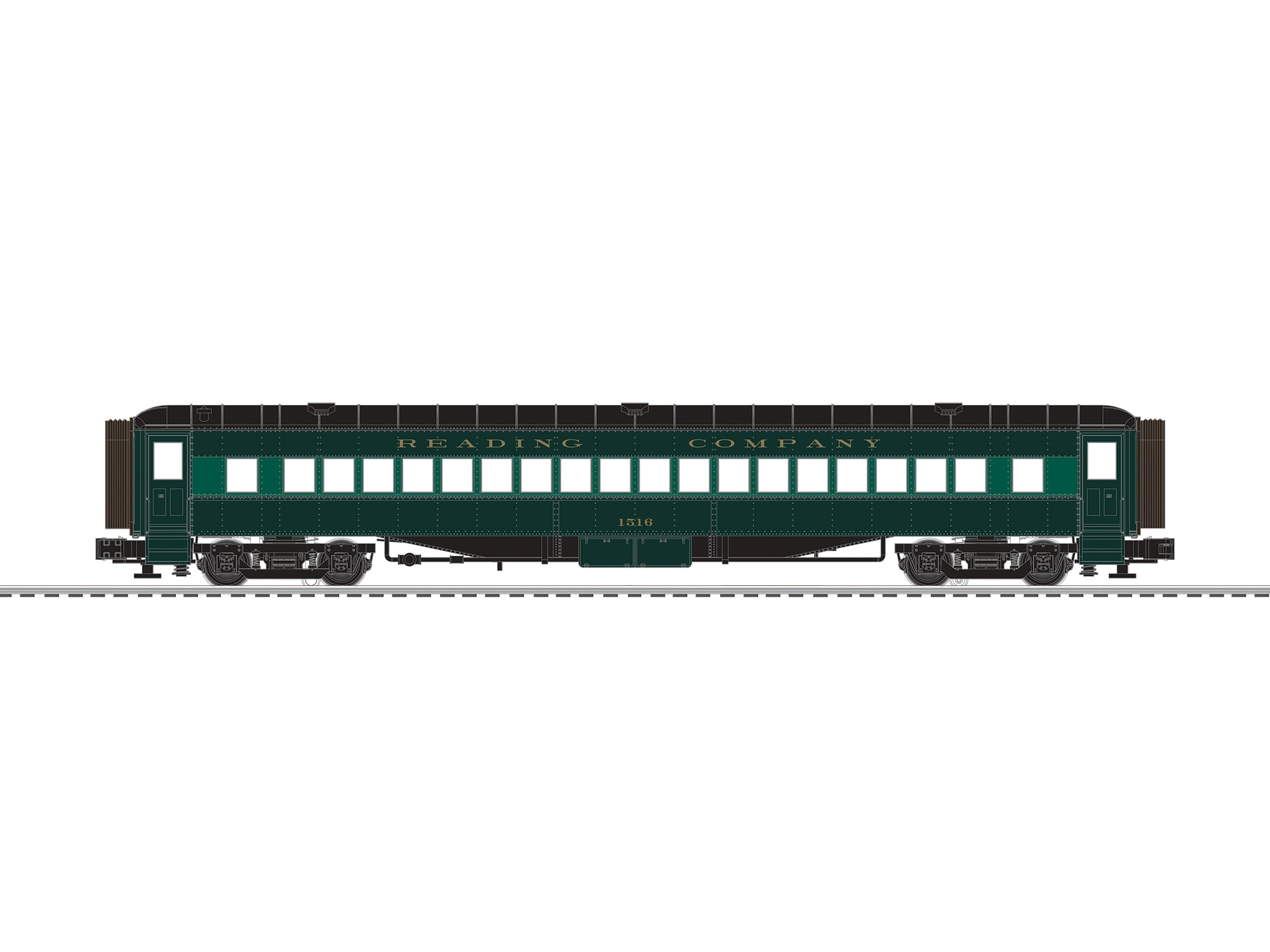 Lionel 2627600 - 72' Passenger Car Set "Reading" (2-Car) Set A (Two-Tone Green)