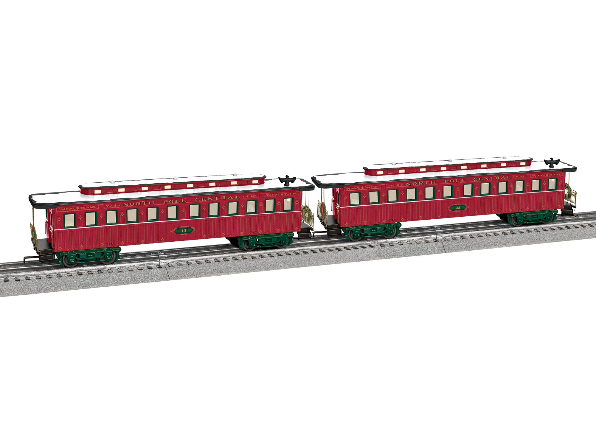 Lionel 2627710 - 1860s Passenger Coach Car "North Pole Central" w/ Sounds (2-Car)