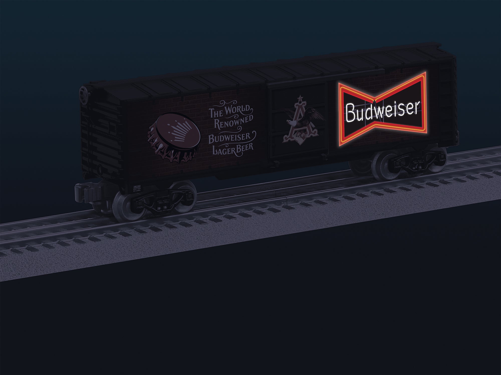 Lionel 2628230 - Anheuser-Busch - Illuminated Bar Sign Boxcar "Budweiser" #3