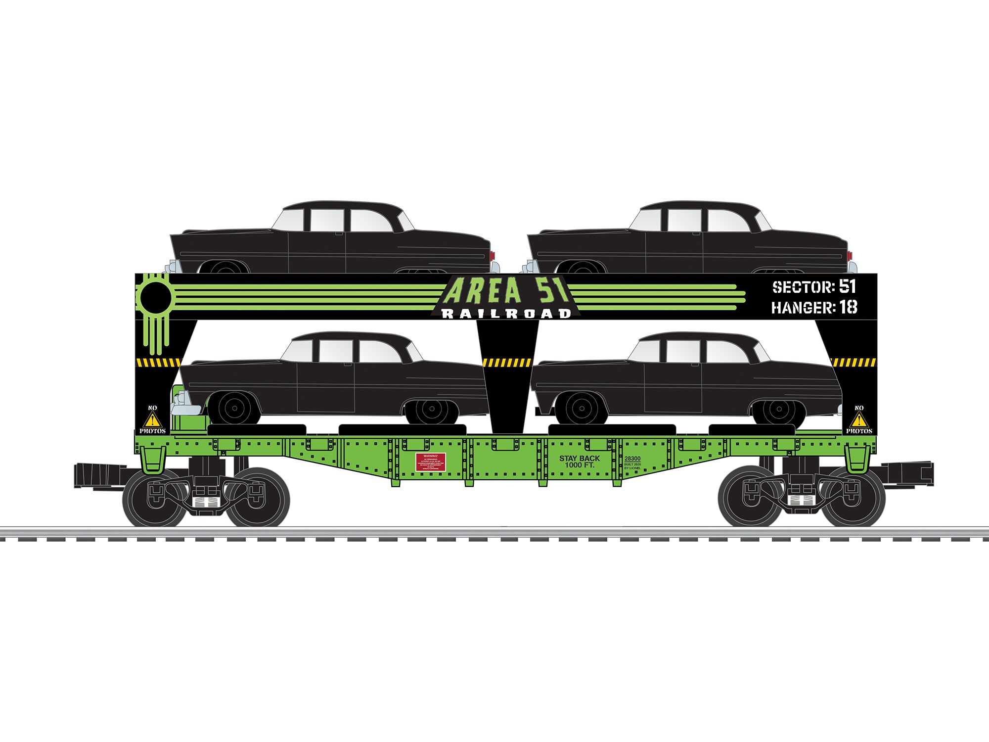 Lionel 2628300 - Auto-Loader "Area 51" w/ Car Load