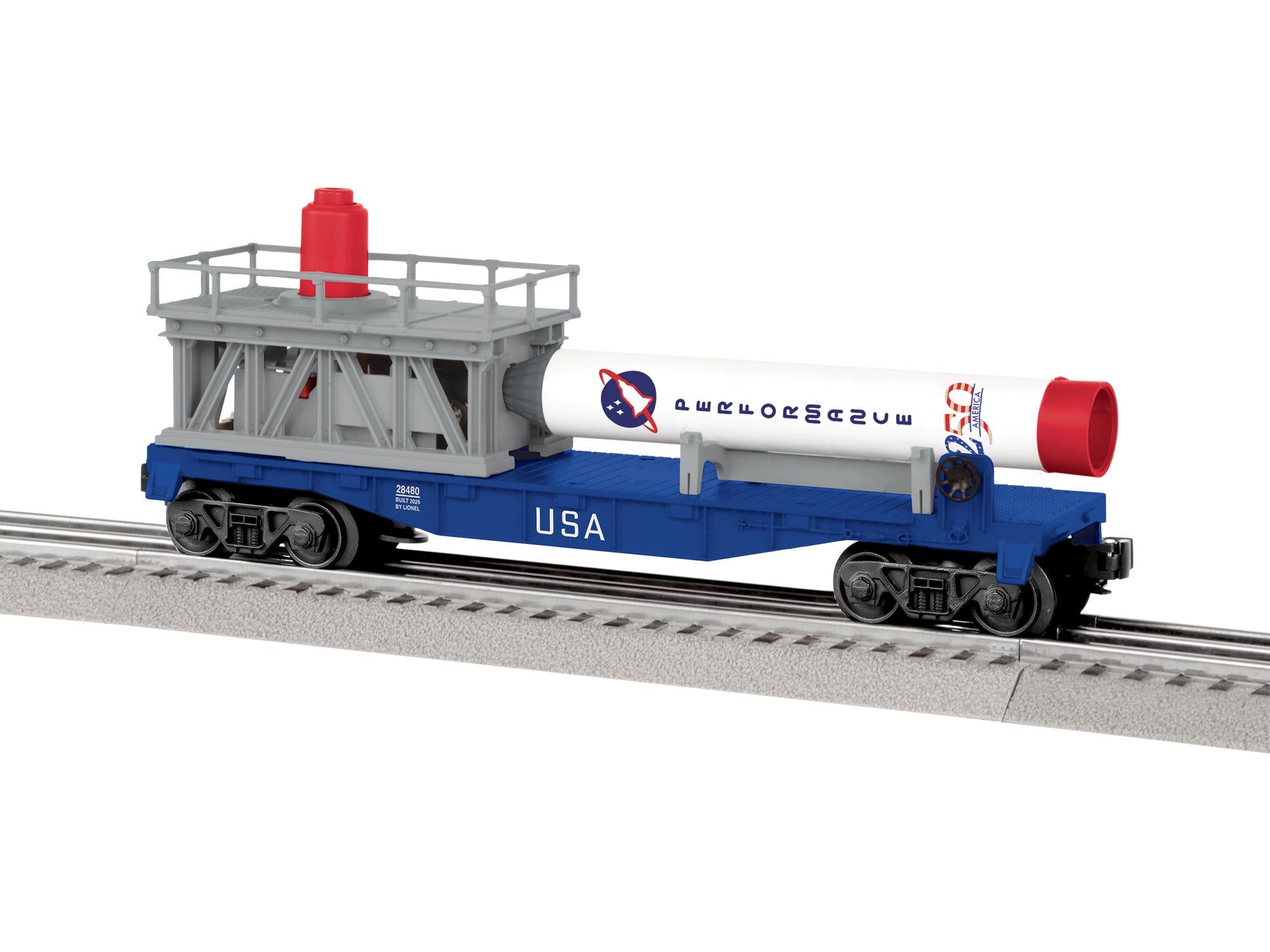 Lionel 2628480 - 250th Anniversary - Space Mission Capsule Launch Car