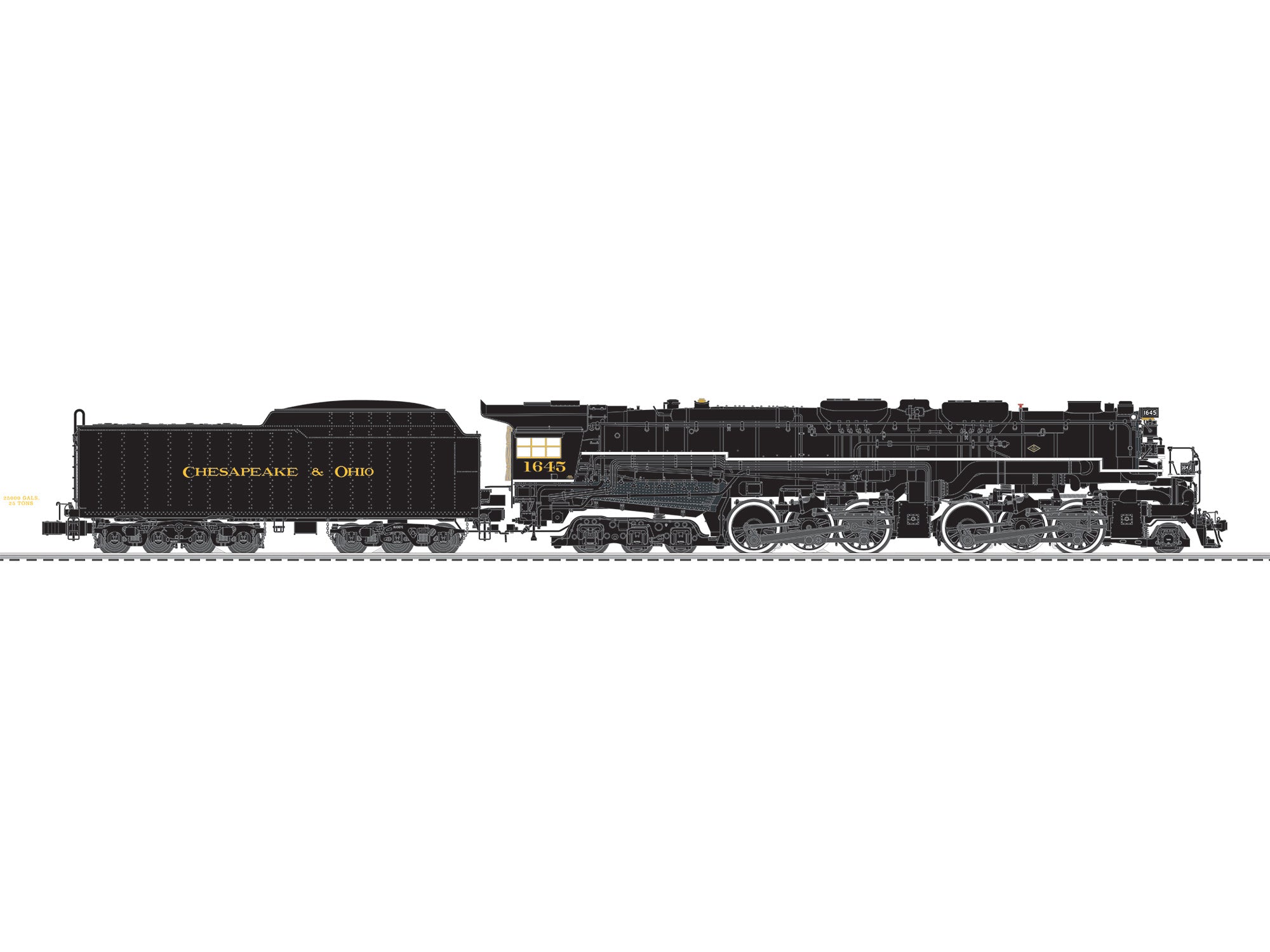Lionel 2631480 - Legacy Allegheny Steam Locomotive "Chesapeake & Ohio" #1645