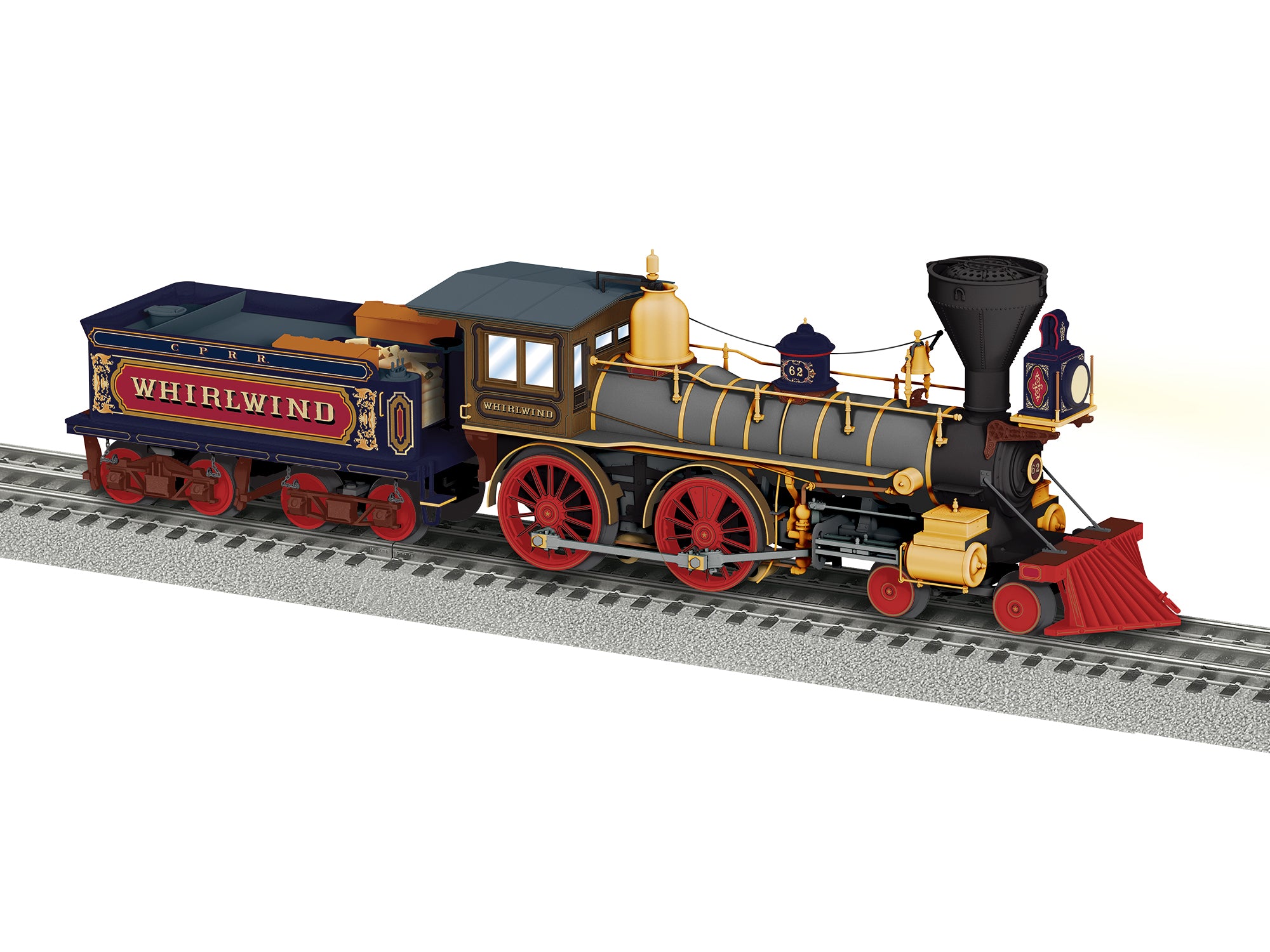 Lionel 2631540 - Legacy 4-4-0 Brass Hybrid Steam Locomotive "Central Pacific" #62 (Whirlwind)