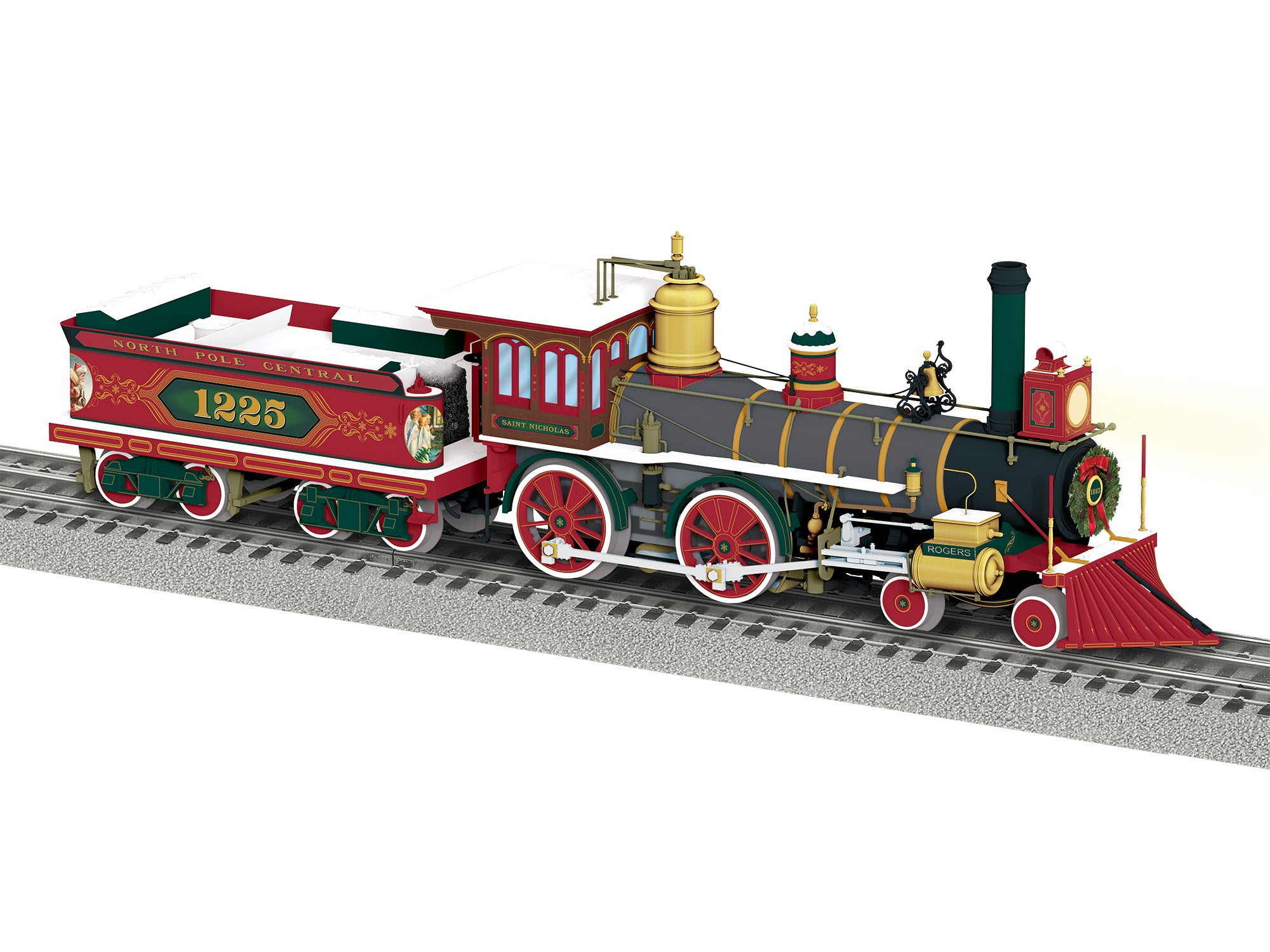 Lionel 2631610 - Legacy 4-4-0 Brass Hybrid Steam Locomotive "Christmas" #1225