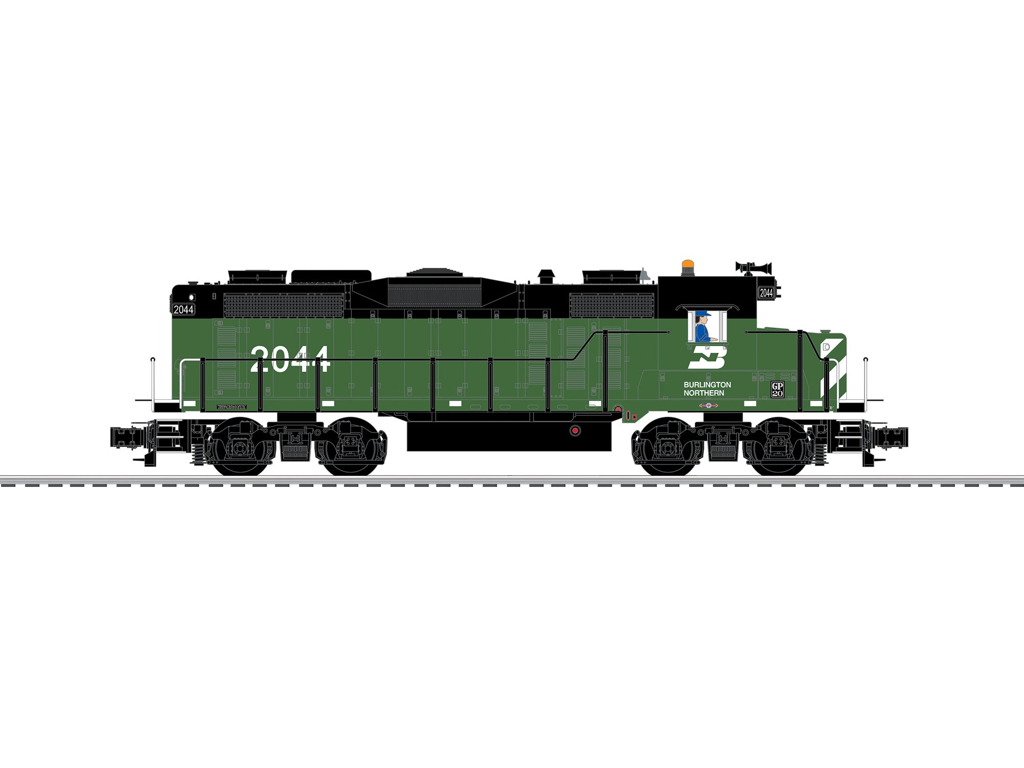 Lionel 2633142 - Legacy GP20 Diesel Locomotive "Burlington Northern" #2044