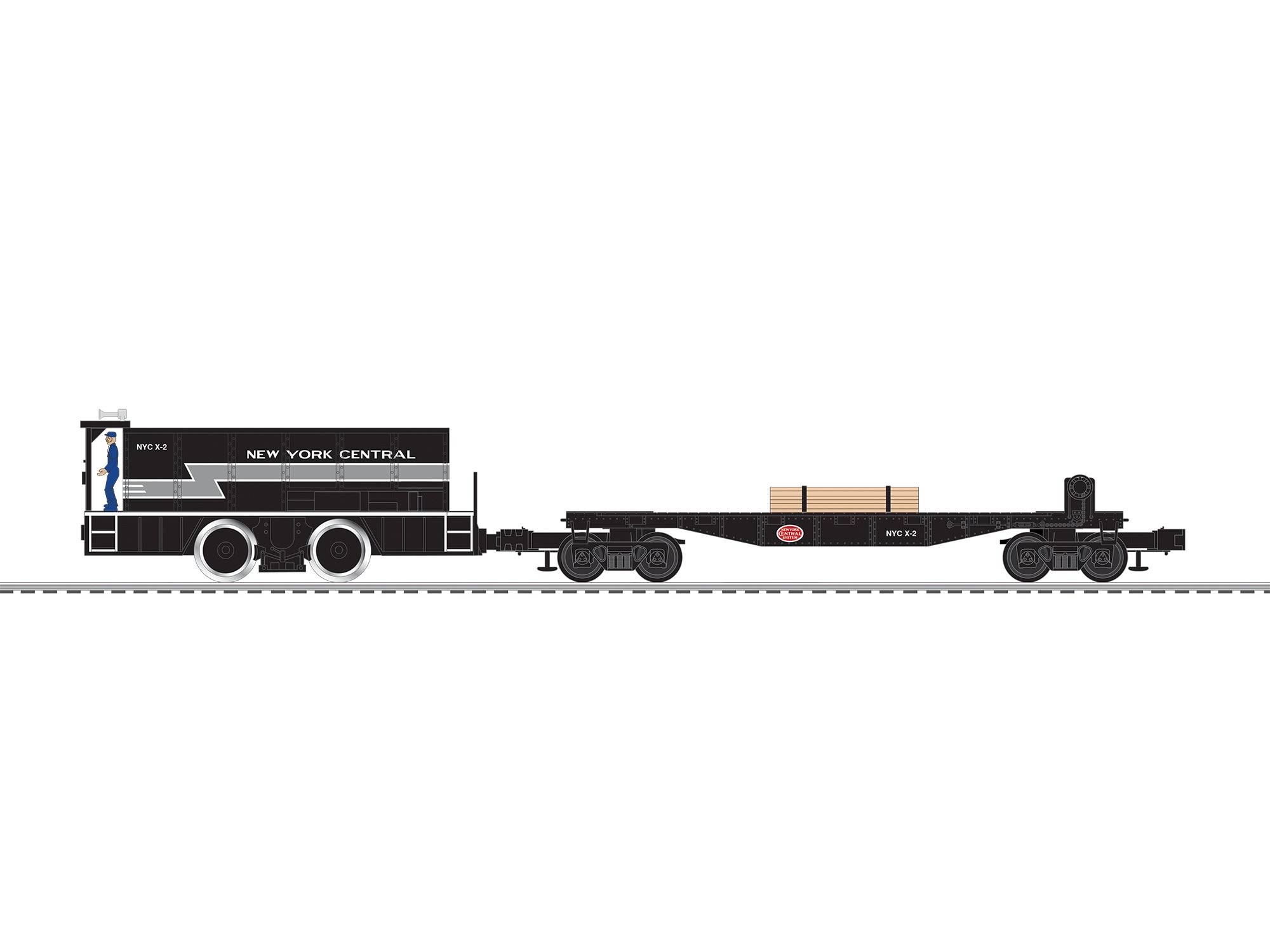Lionel 2635190 - Tie-jector & Flatcar "New York Central" #NYC X-2