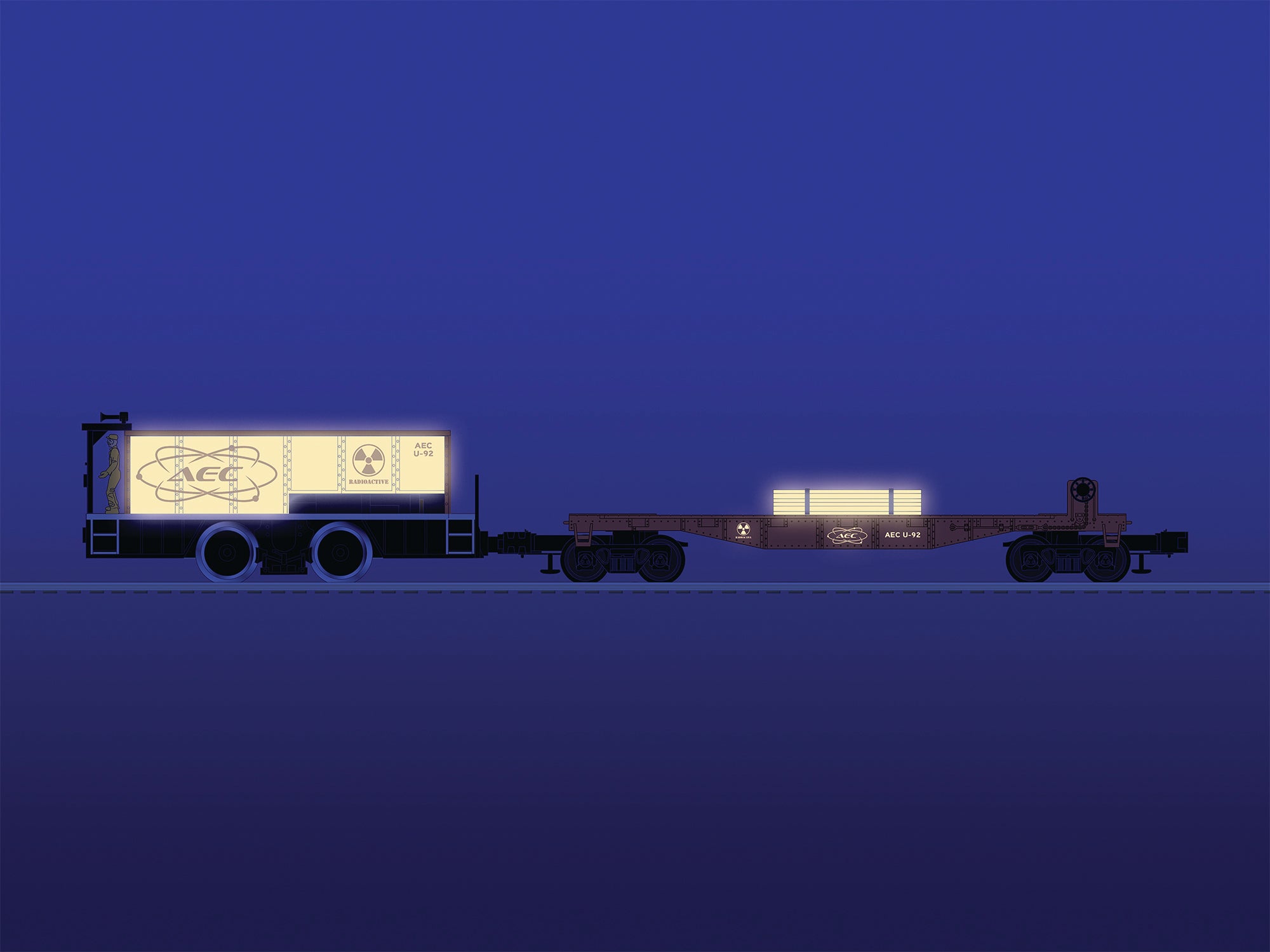 Lionel 2635210 - Tie-jector & Flatcar "AEC" #U-92