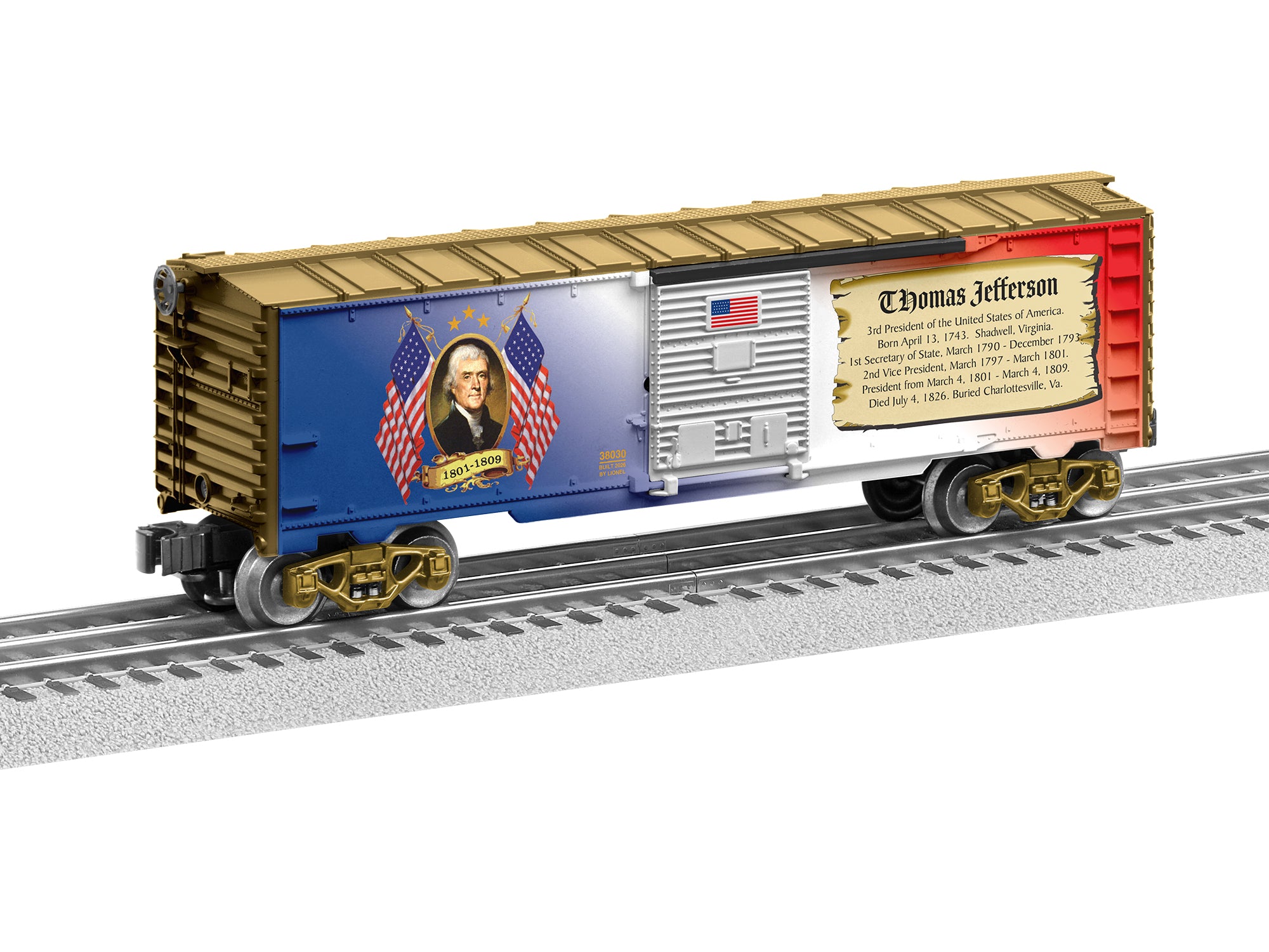 Lionel 2638030 - Presidents of the US Boxcar "Thomas Jefferson"